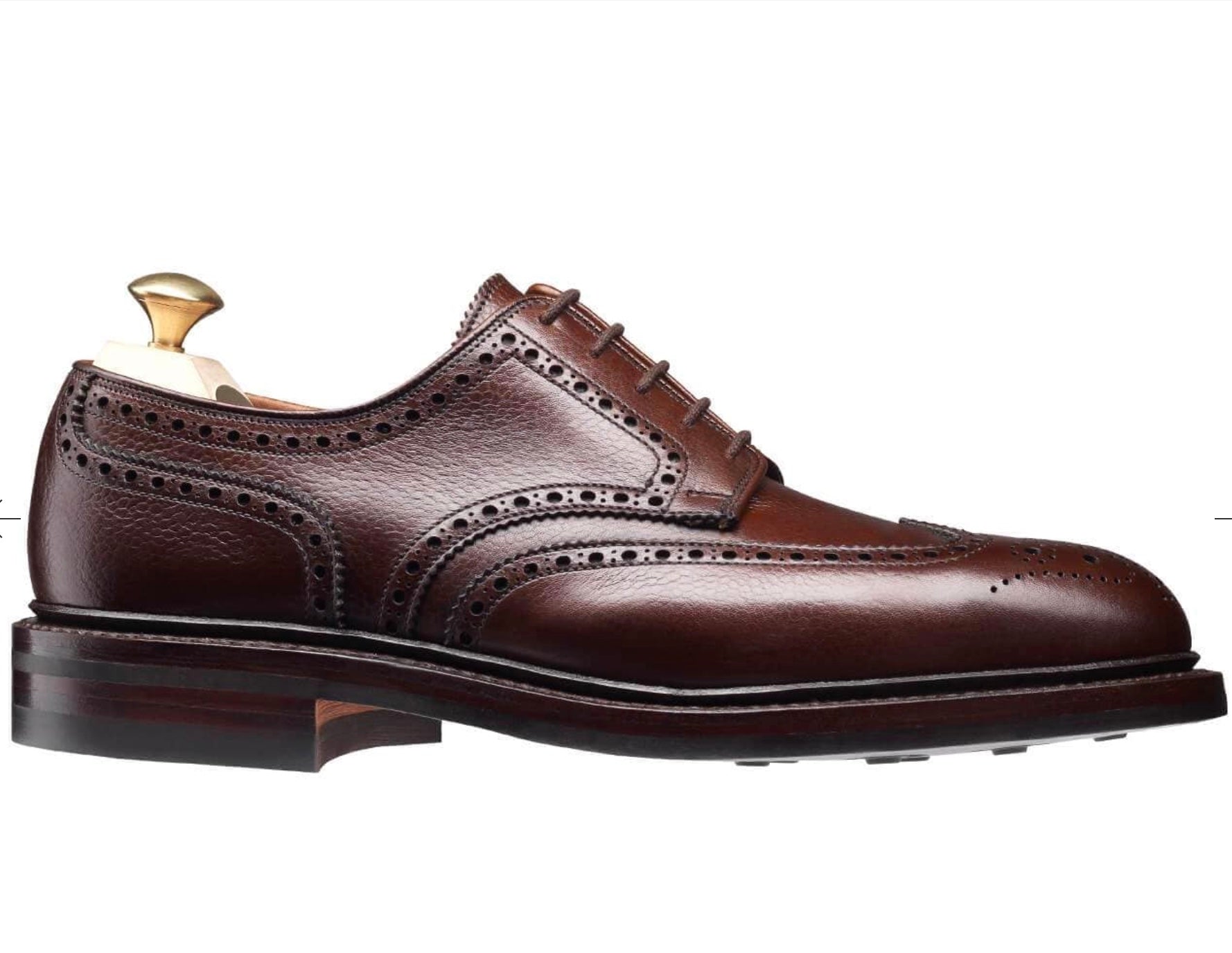 Crockett & Jones Pembroke (Dark Brown Leather pebble grain brogue)