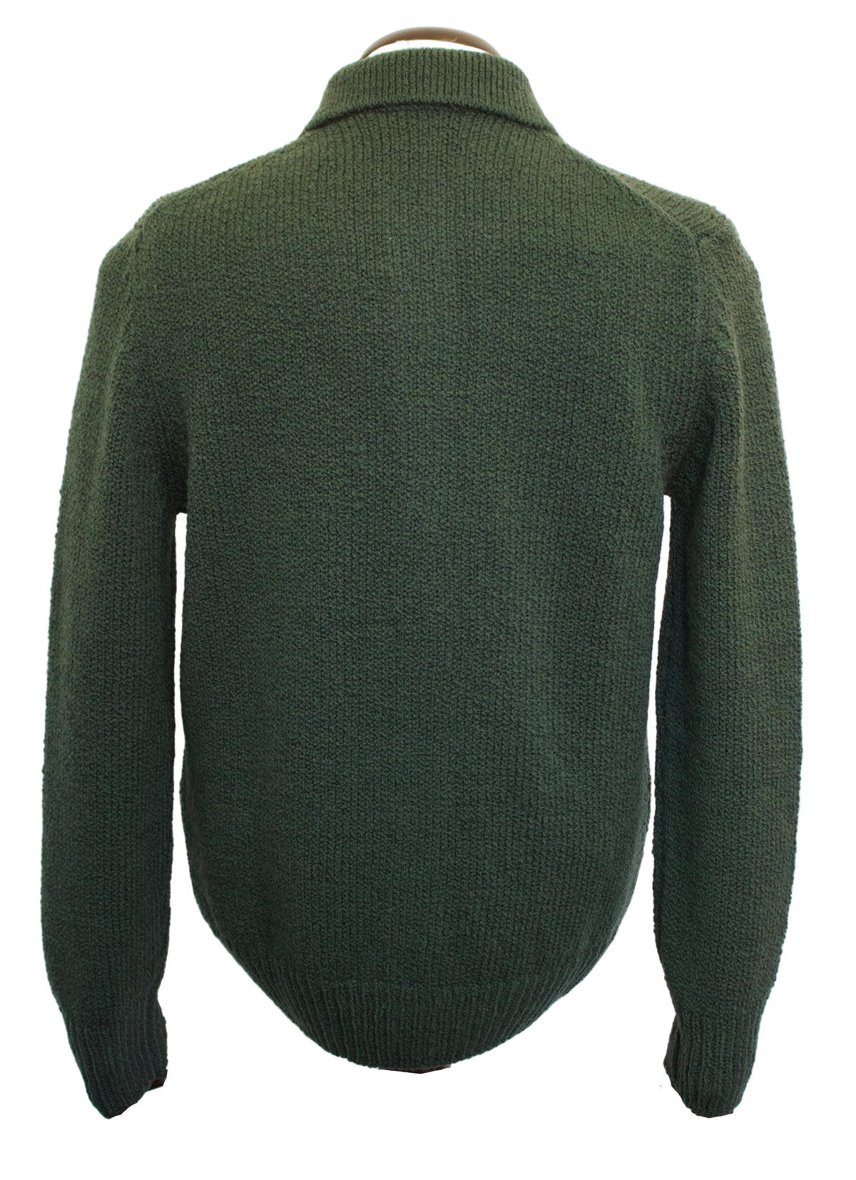 Gran Sasso Boucle Wool Knitted Overshirt, Green
