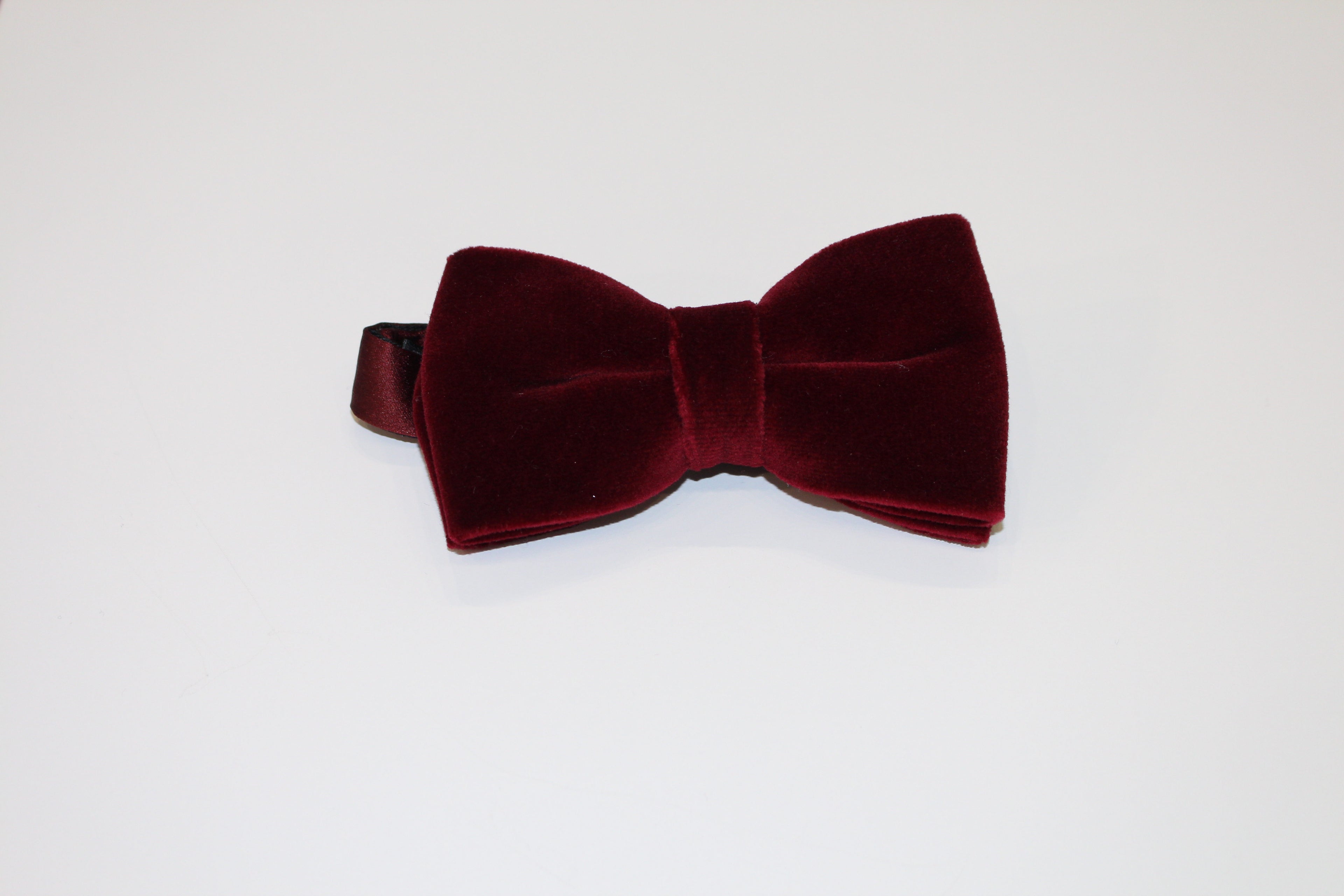 Velvet Bow Tie (Burgundy) Pre-Tied
