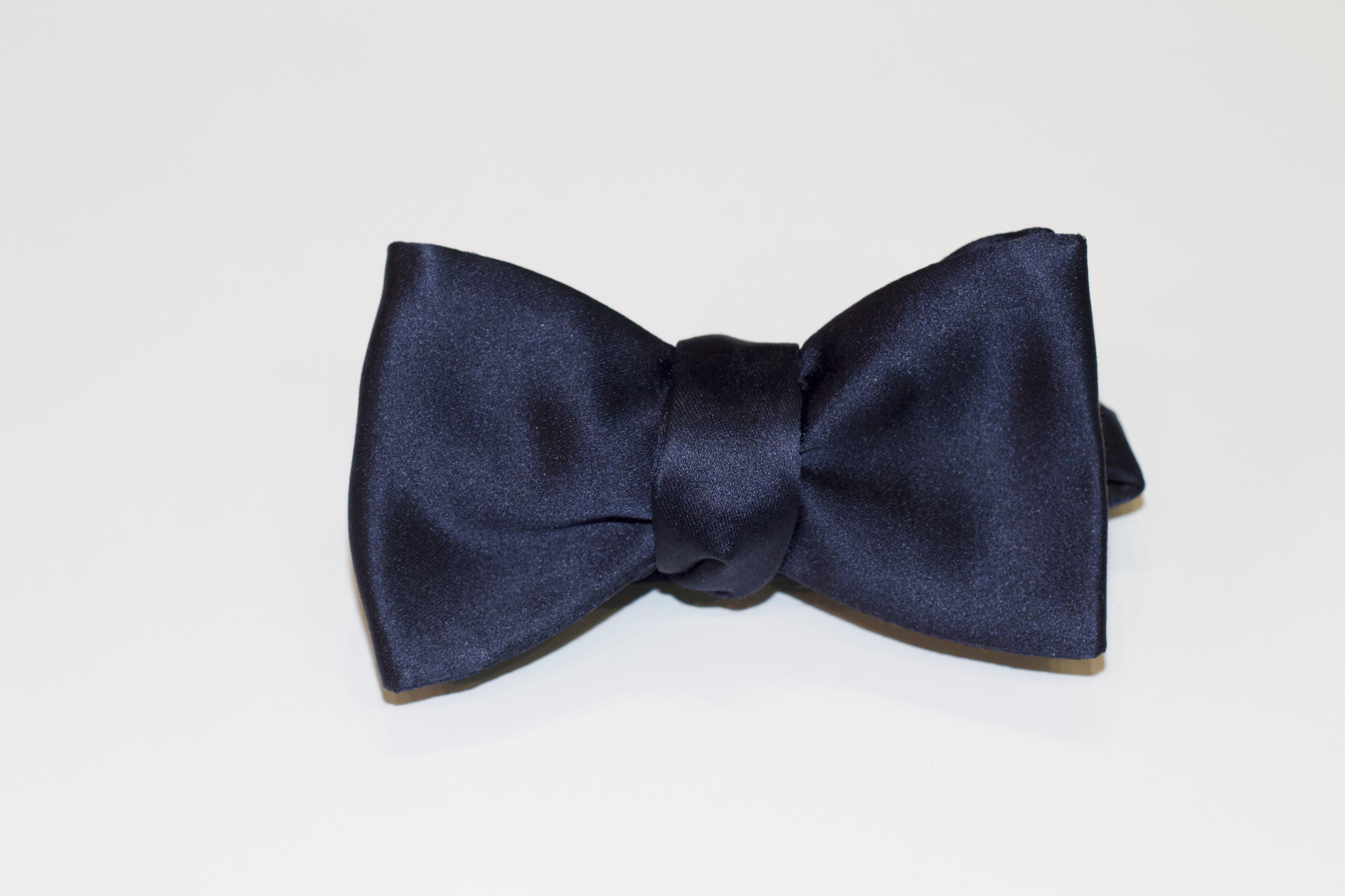 Navy Self-Tie Silk Bow Tie