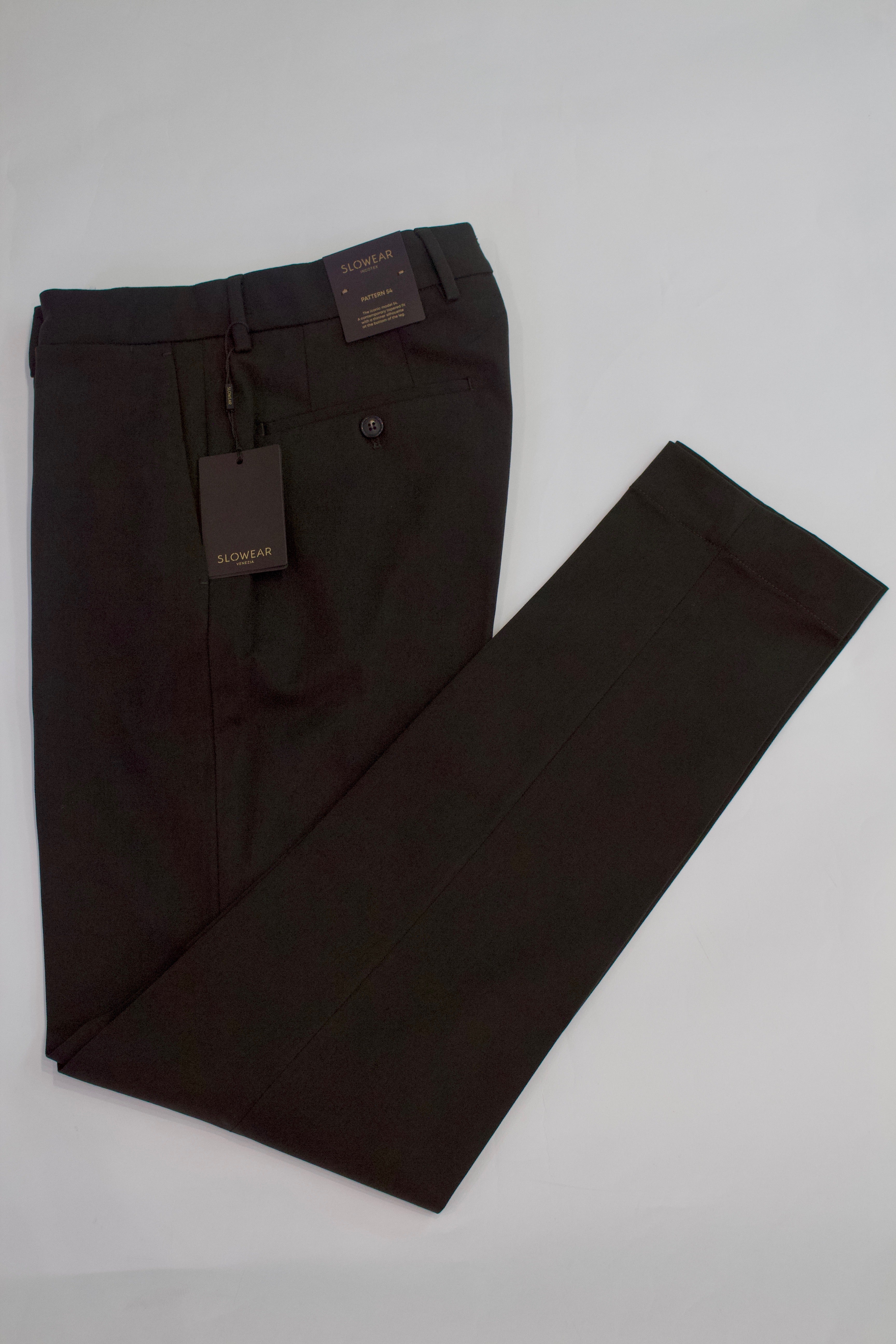 Incotex 'Venezia 1951' Tapered Cotton Trousers, Chocolate Brown