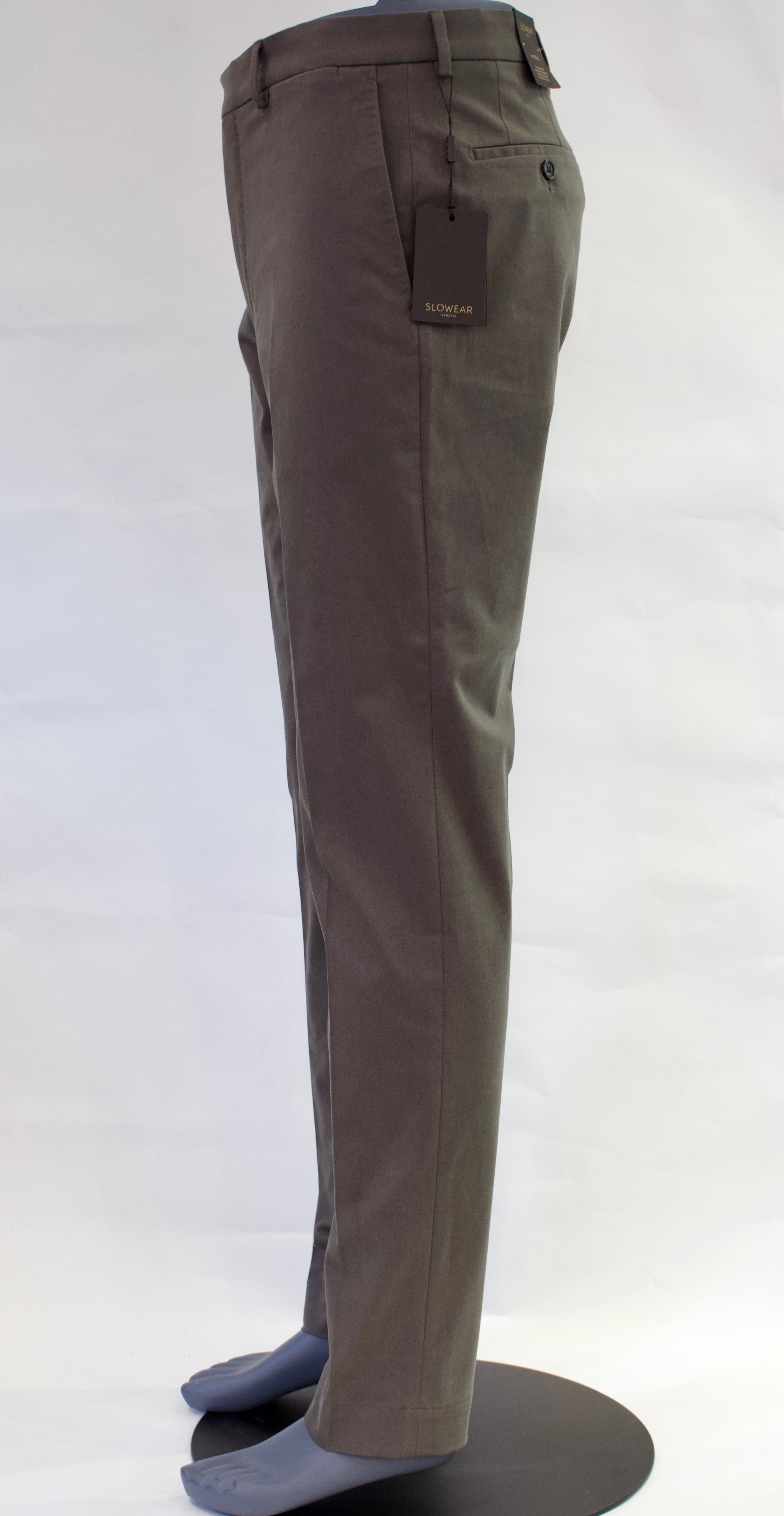 Incotex 'Venezia 1951' Tapered Cotton Trousers, Dove Grey