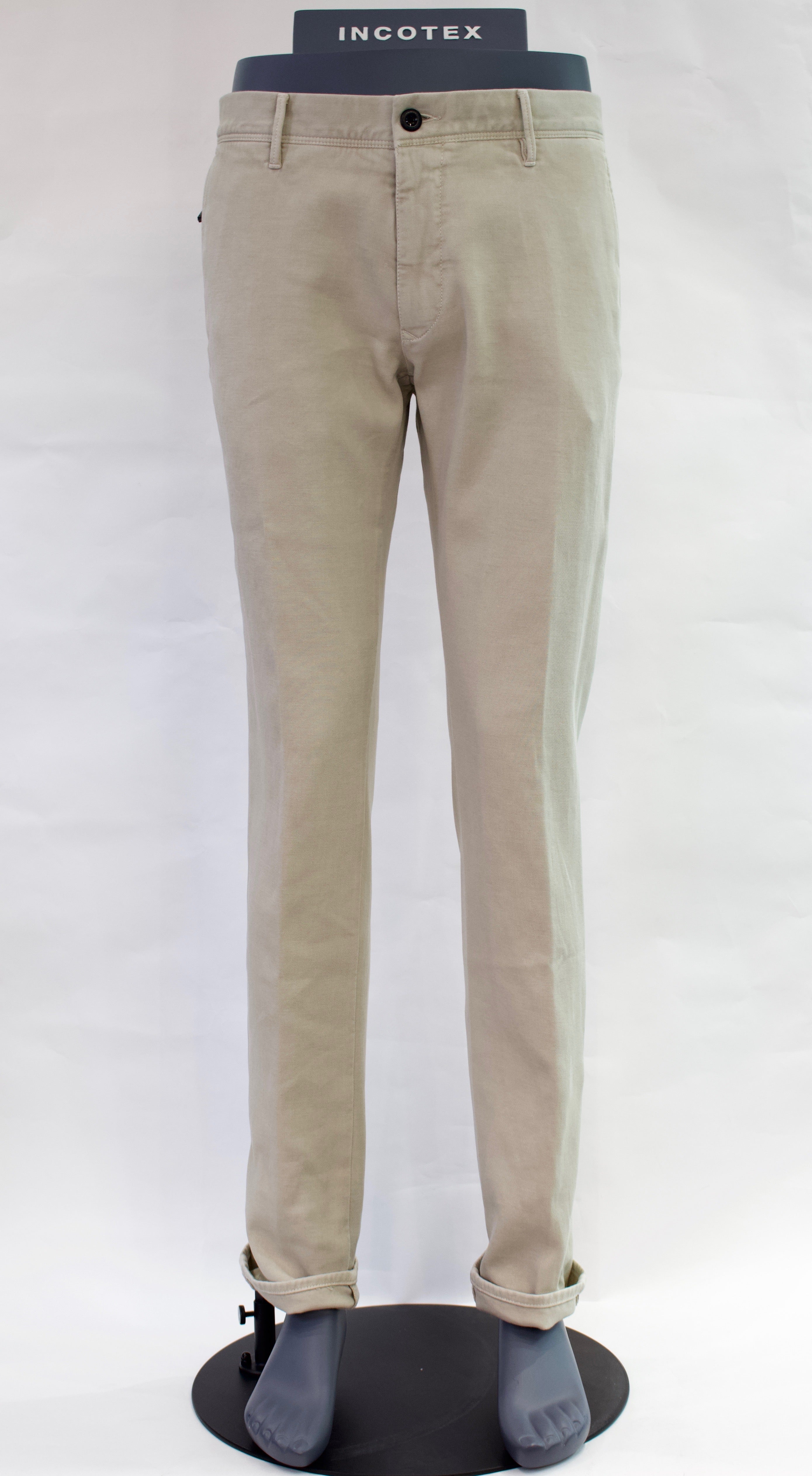 Incotex 'Slacks' Slim Fit Cotton Twill Chino, Cream