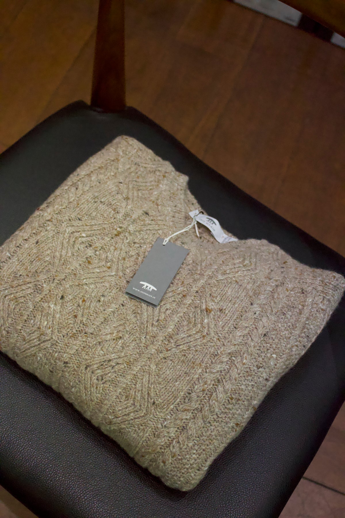 Inis Meain Cashmere mix Aran Crew Neck