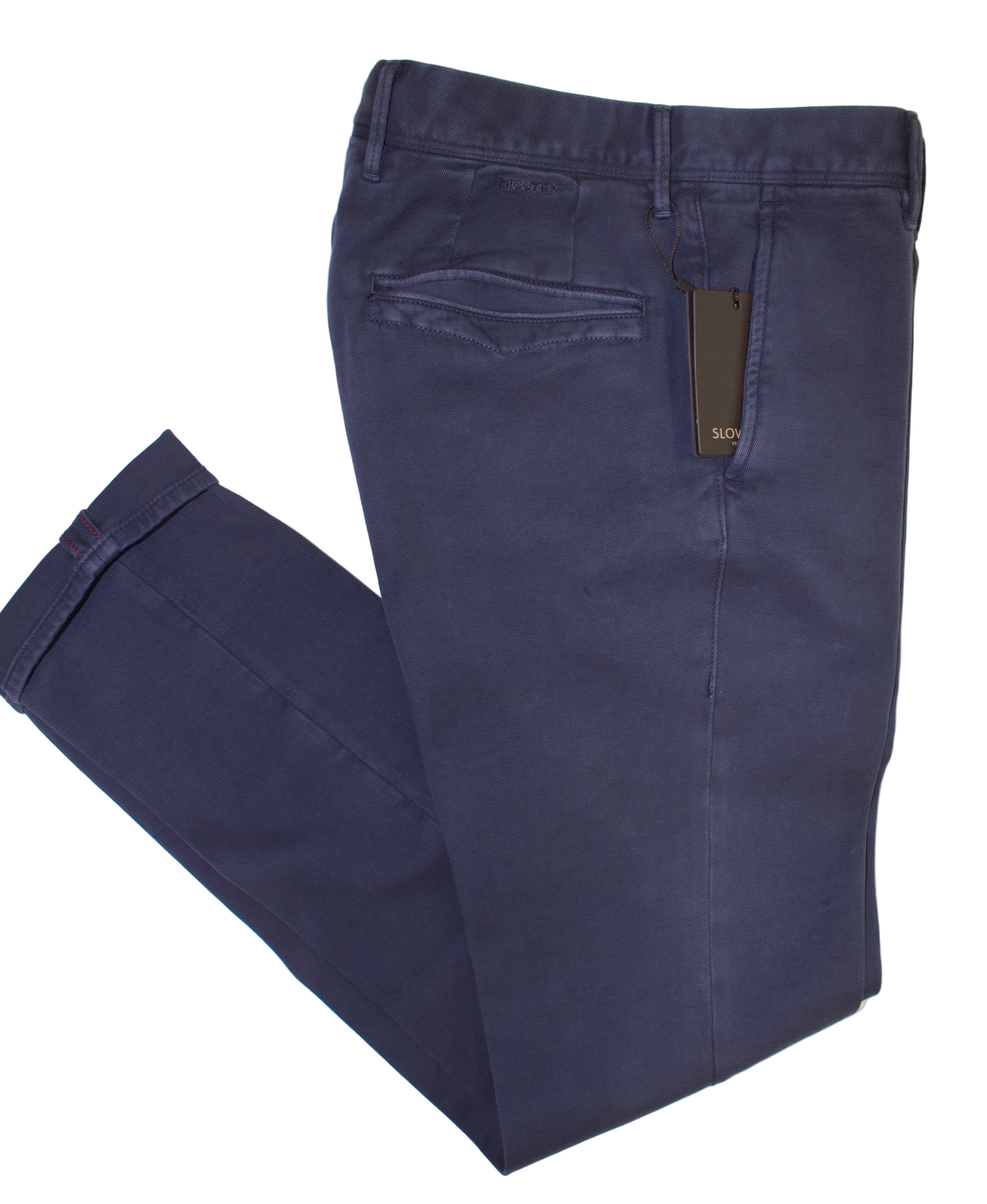 Incotex Stretch Cotton Twill Chino, Dark Blue4