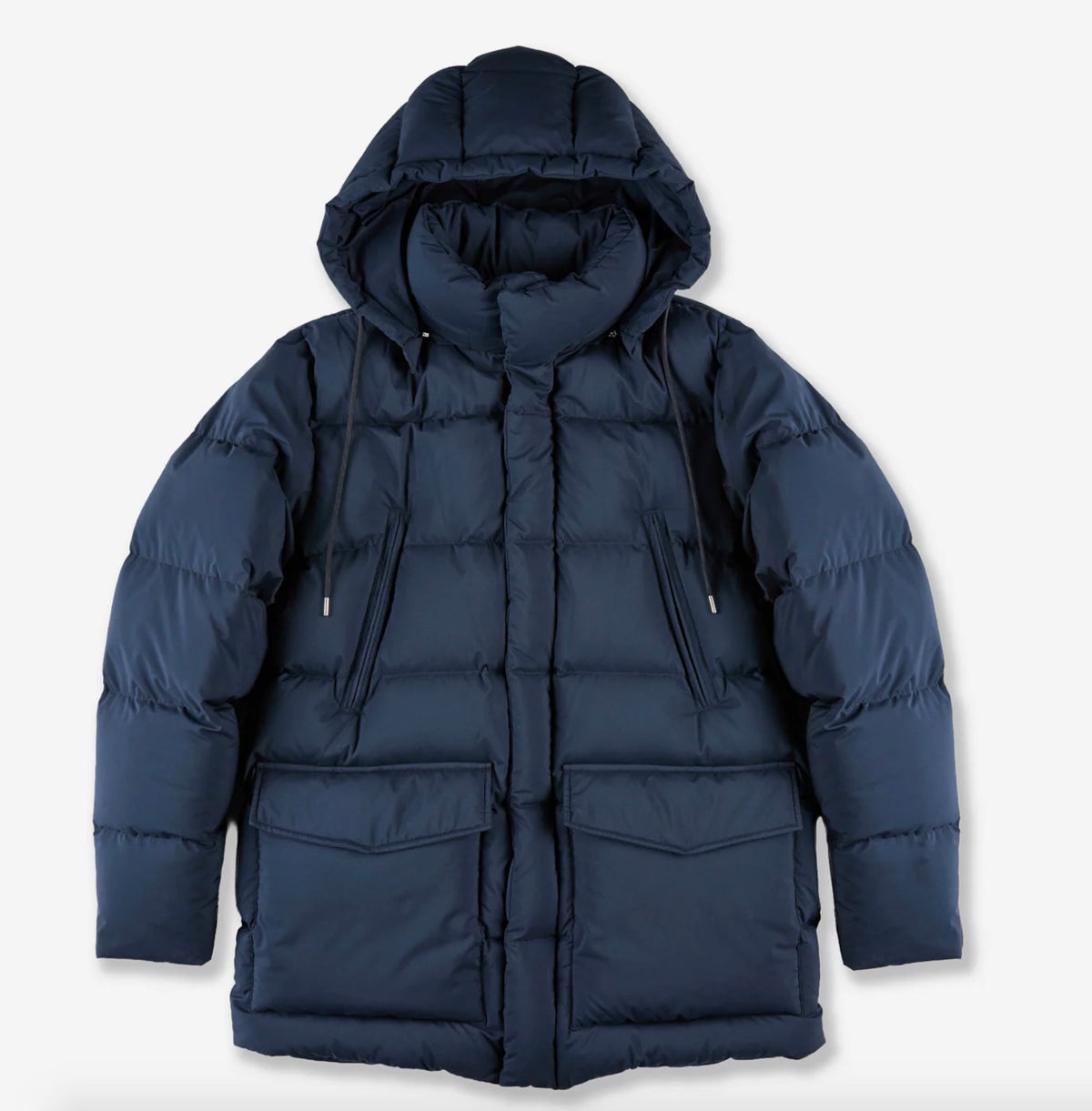 Slowear Technical Padded Down Coat Navy