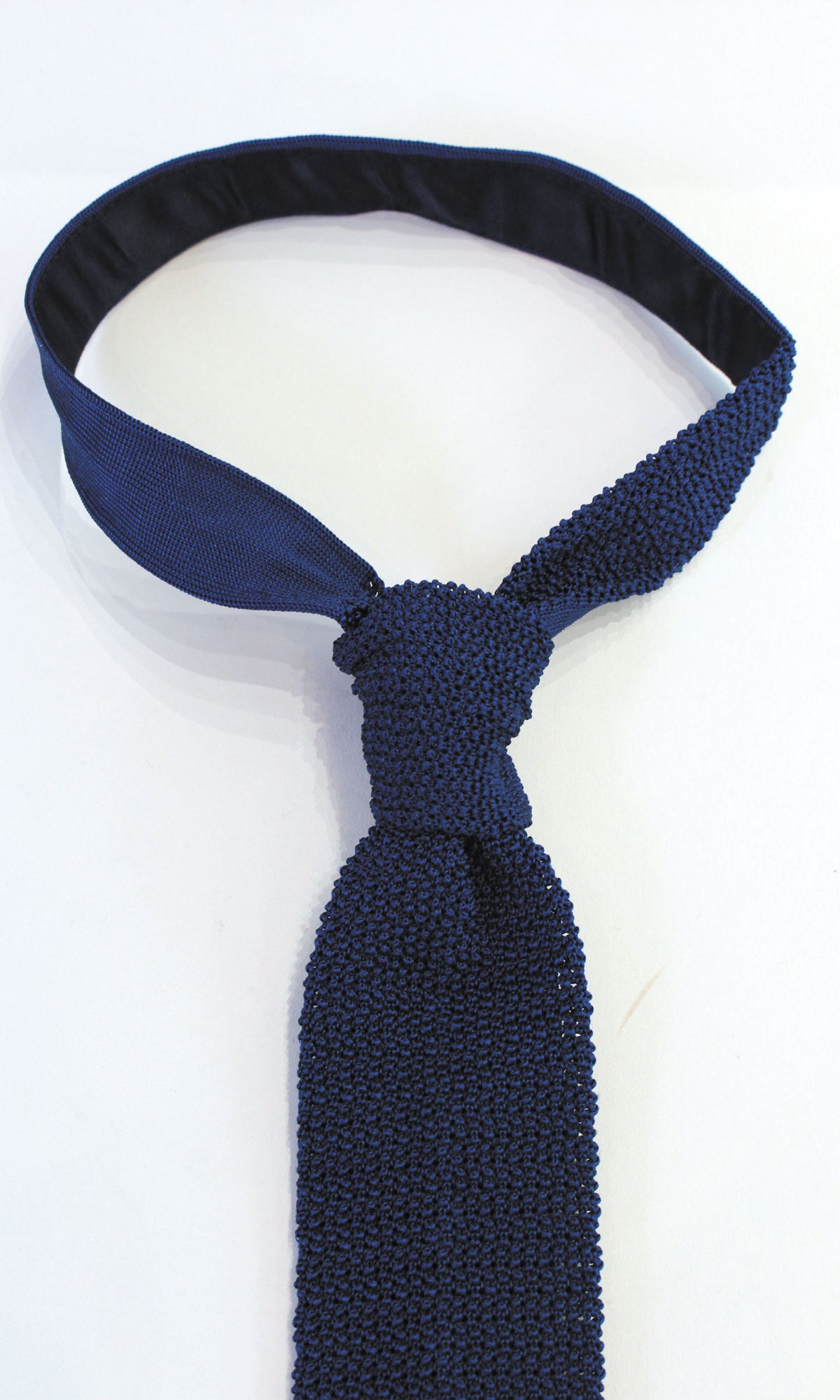Knitted Silk Tie (Blue)