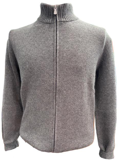 Gran Sasso Full Zip Cashmere Blend (Grey)