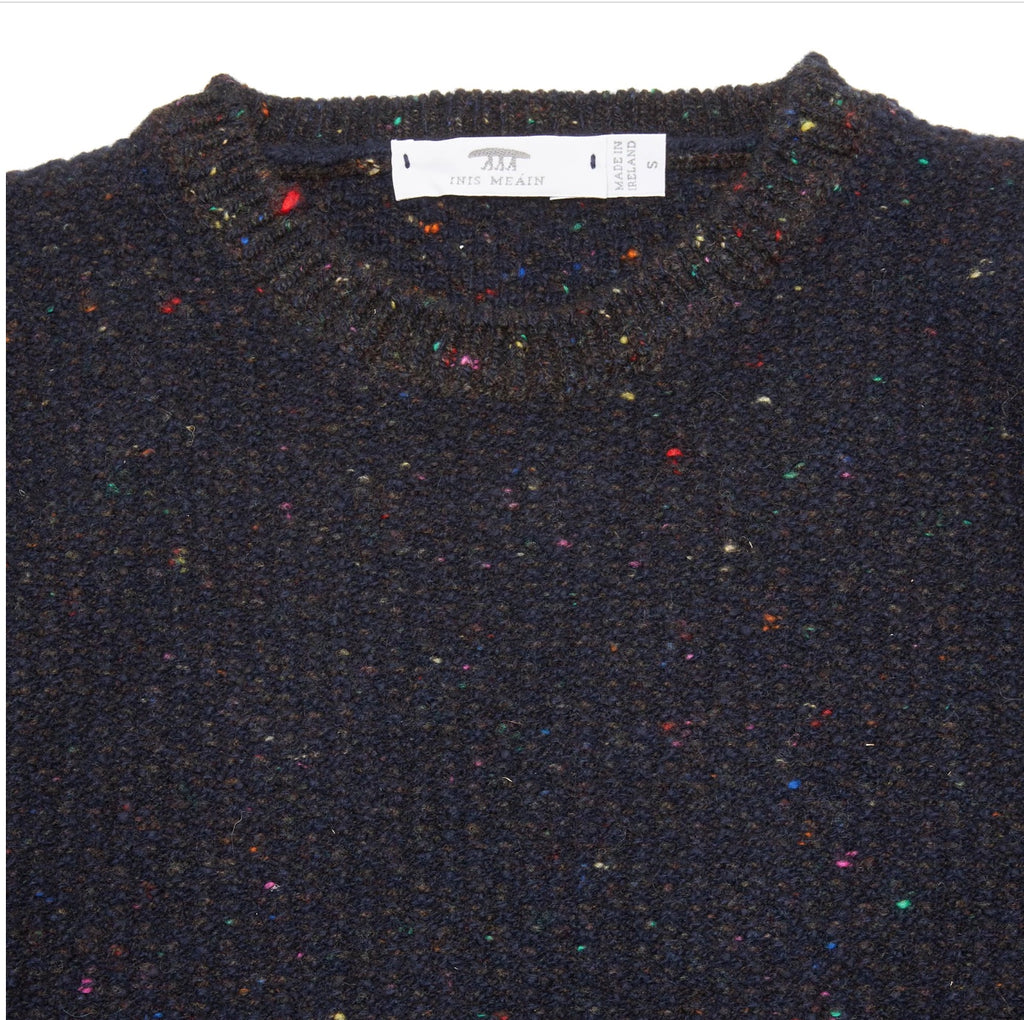 Inis Meain Breidin Cashmere Sweater (Navy Mix)