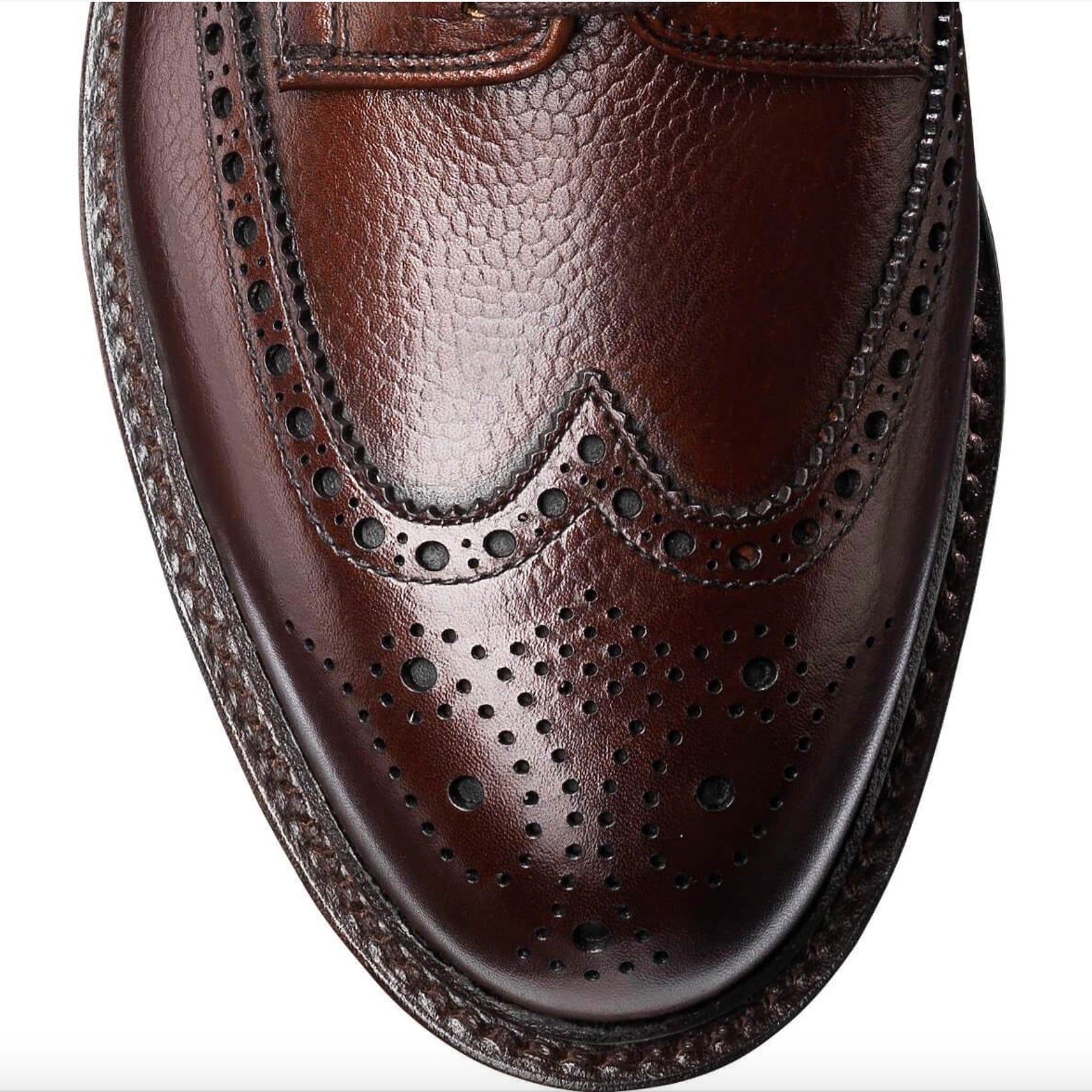 Crockett & Jones Pembroke (Dark Brown Leather pebble grain brogue)