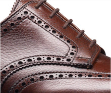 Load image into Gallery viewer, Crockett &amp; Jones Pembroke (Dark Brown Leather pebble grain brogue)
