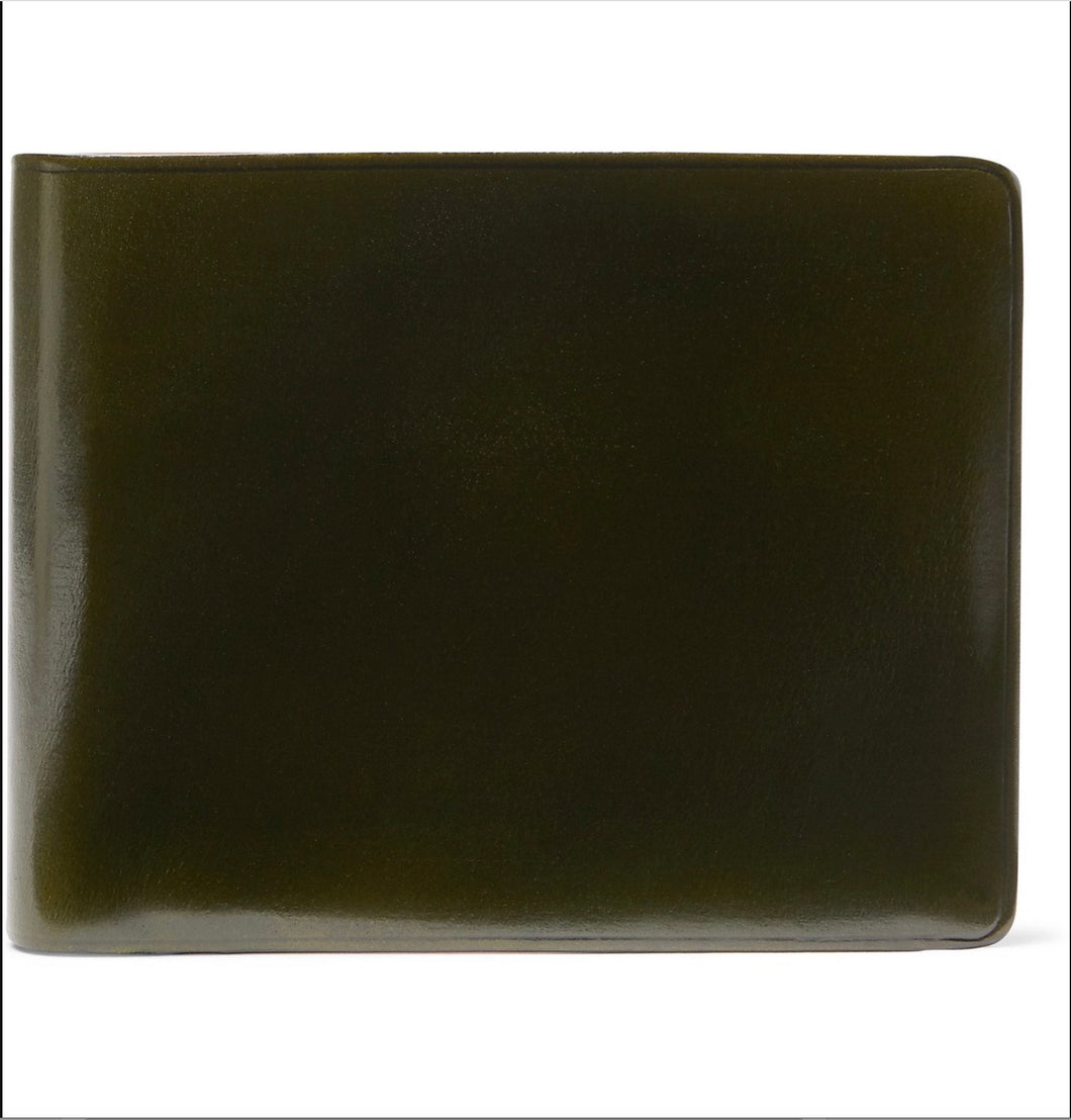 Il Bussetto Large Bi-fold Wallet (Pesto)