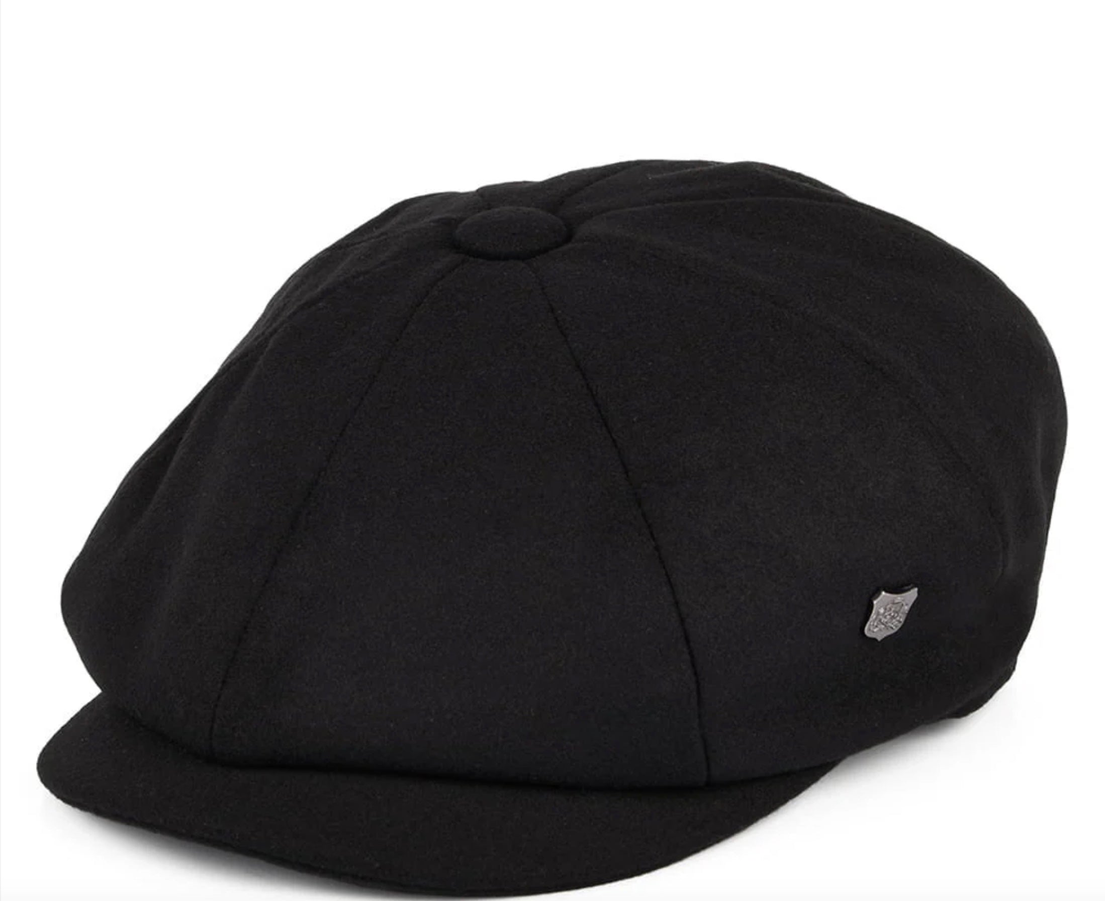 Failsworth Baker Boy Melton Wool Blend Cap (Black)