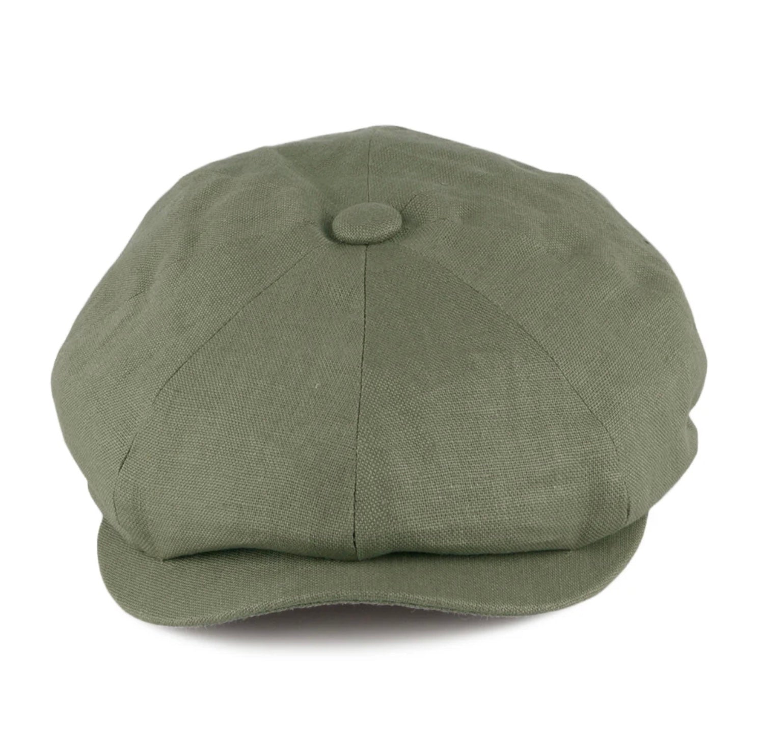 Baker Boy Cap Irish Linen Light Olive 2