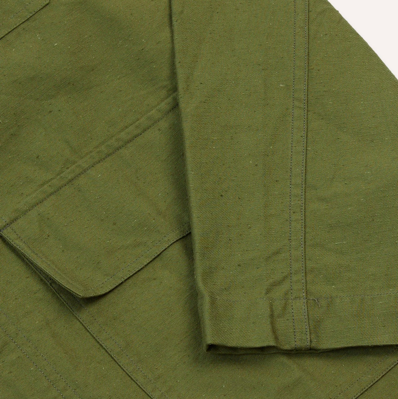 Drakes Olive Cotton Overshirt