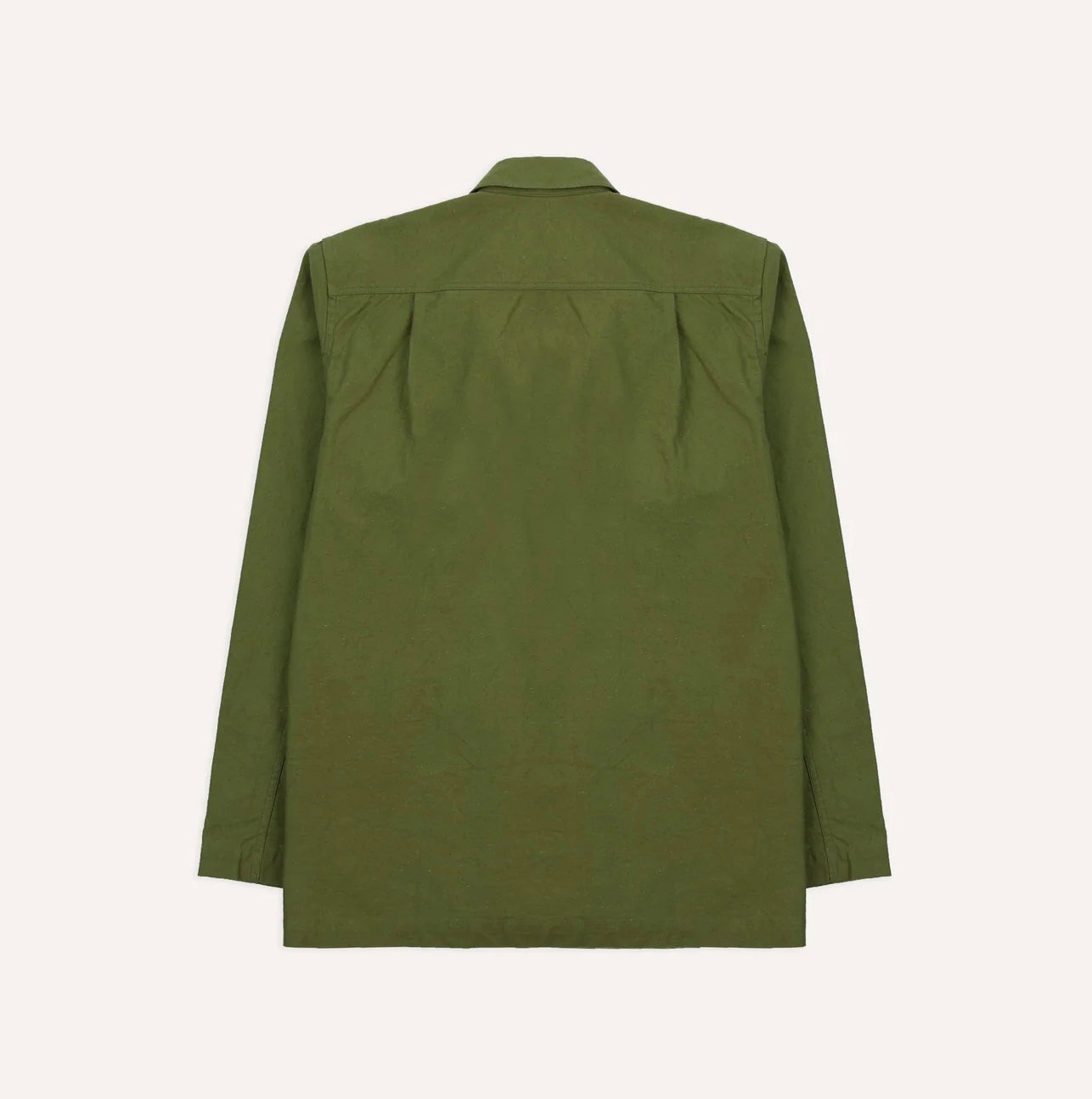 Drakes Olive Cotton Overshirt