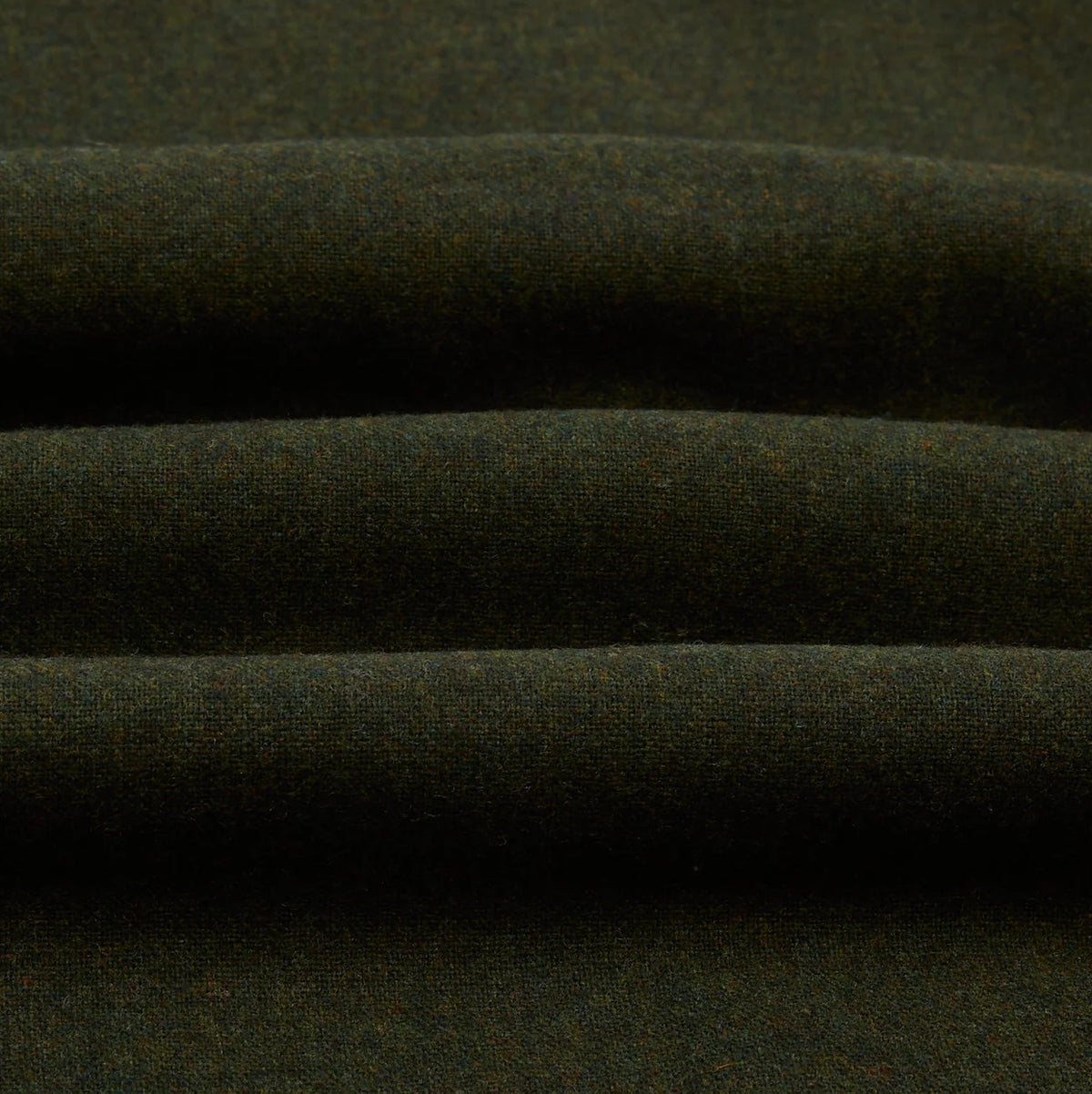 Drake's Brushed Wool Work Overshirt, Dark Green ( Oversized fit )