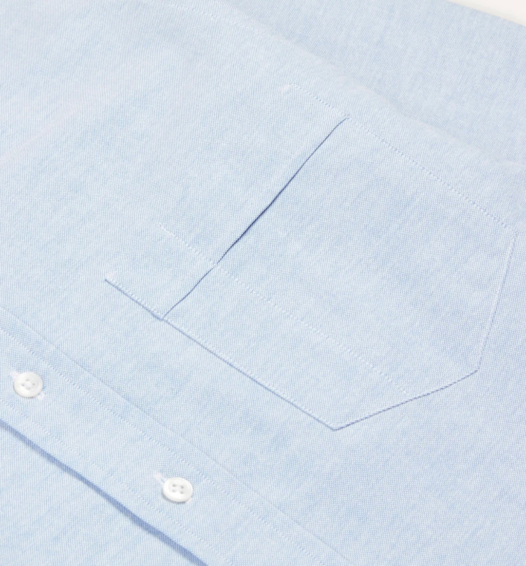 Drake's Mid-Blue Cotton Oxford Cloth Button-Down Shirt