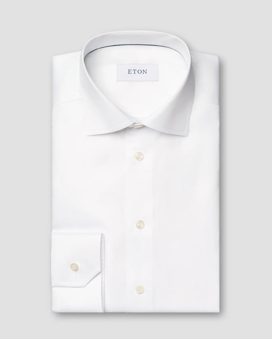 Eton Slim Fit White Signature Twill Shirt