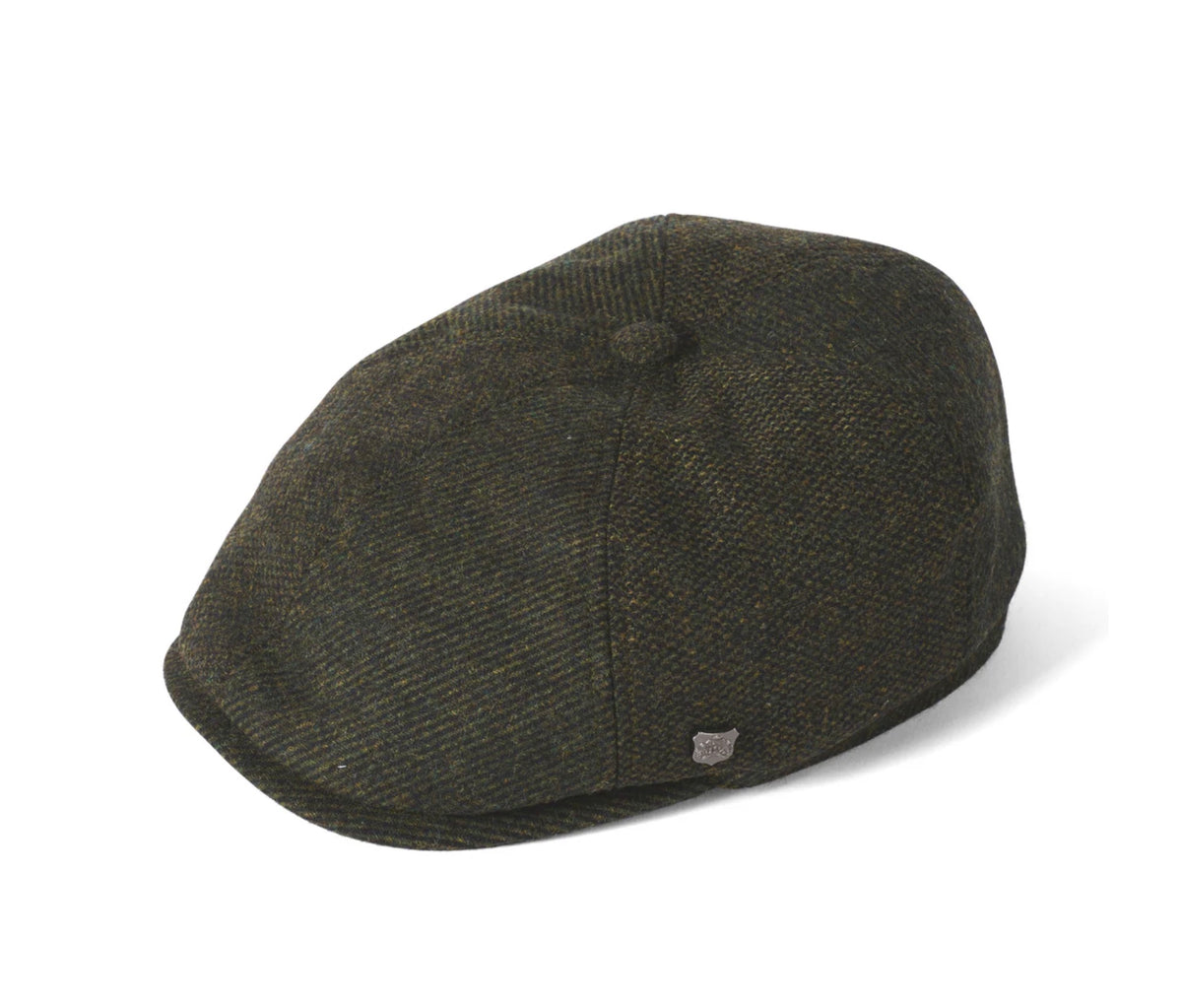 Failsworth Hudson Newsboy 6 Panel Cap, Wool Flannel Mix, Olive