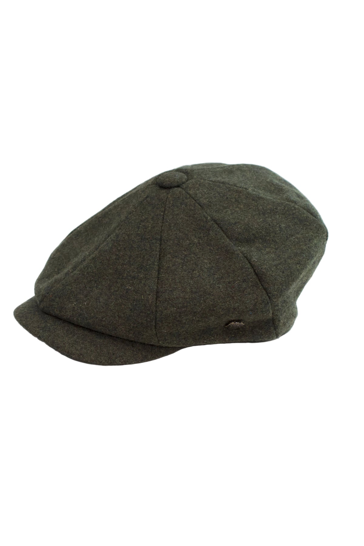 Failsworth Baker boy 8 panel Wool/Mix  Cap in Olive Green