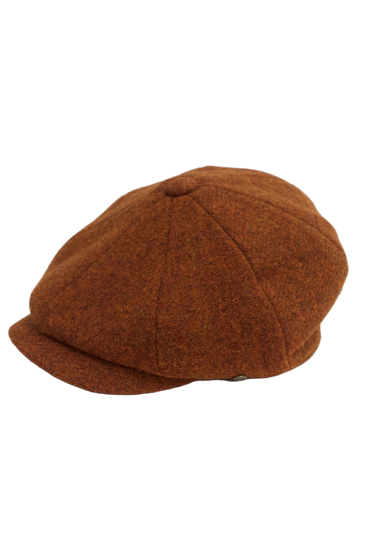 Failsworth Burnt Orange Harris Tweed Bakerboy Hat