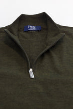 Load image into Gallery viewer, Fedeli &#39;Favonio&#39; 1/4 Zip Knit Olive 2

