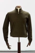 Load image into Gallery viewer, Fedeli_Favonio_1_4_Zip_Knit_Olive_3
