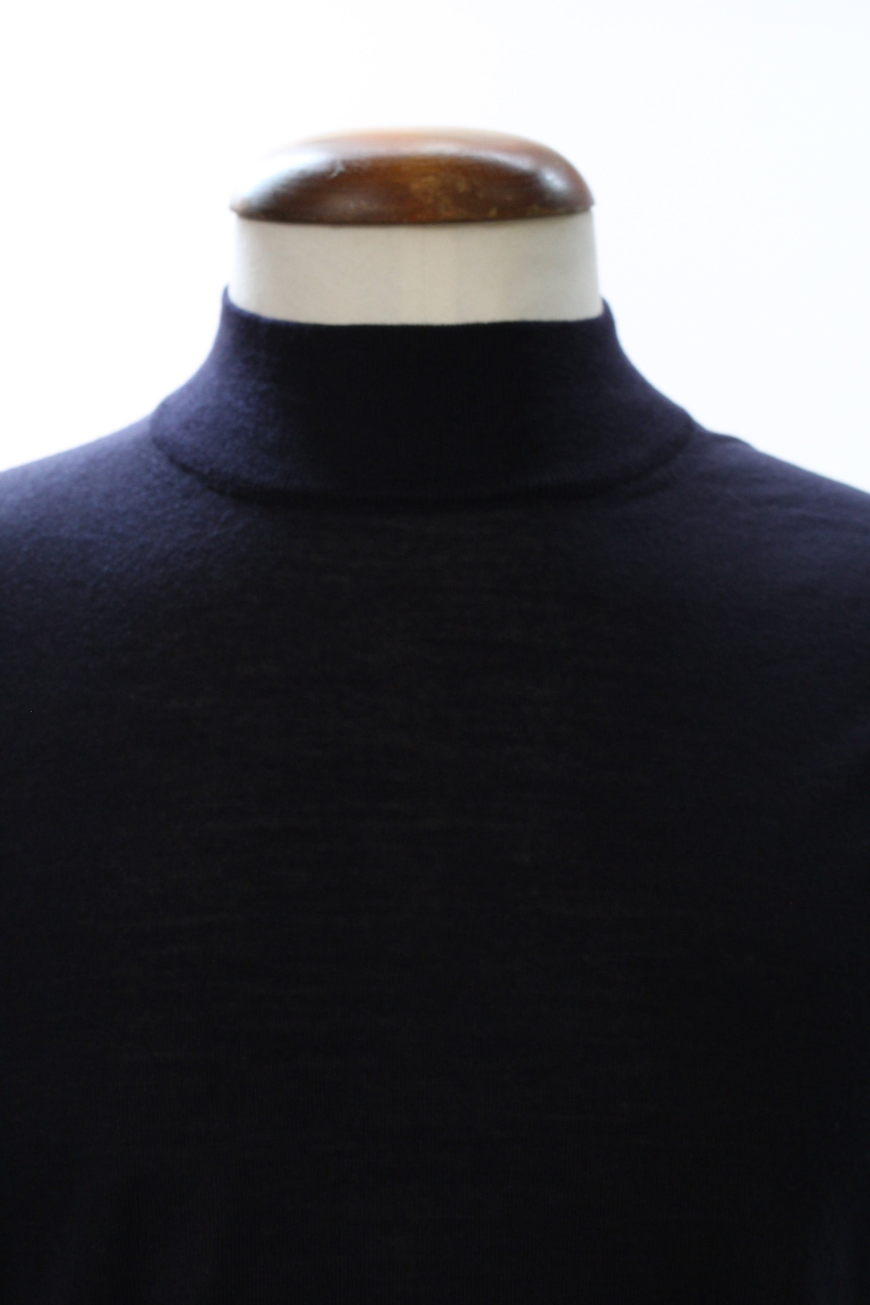 Fedeli Super 140's  MockNeck Knitwear (Navy)