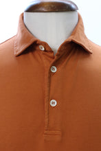 Load image into Gallery viewer, Fedeli &#39;Zero&#39; Giza cotton L/S Polo (Burnt Orange)
