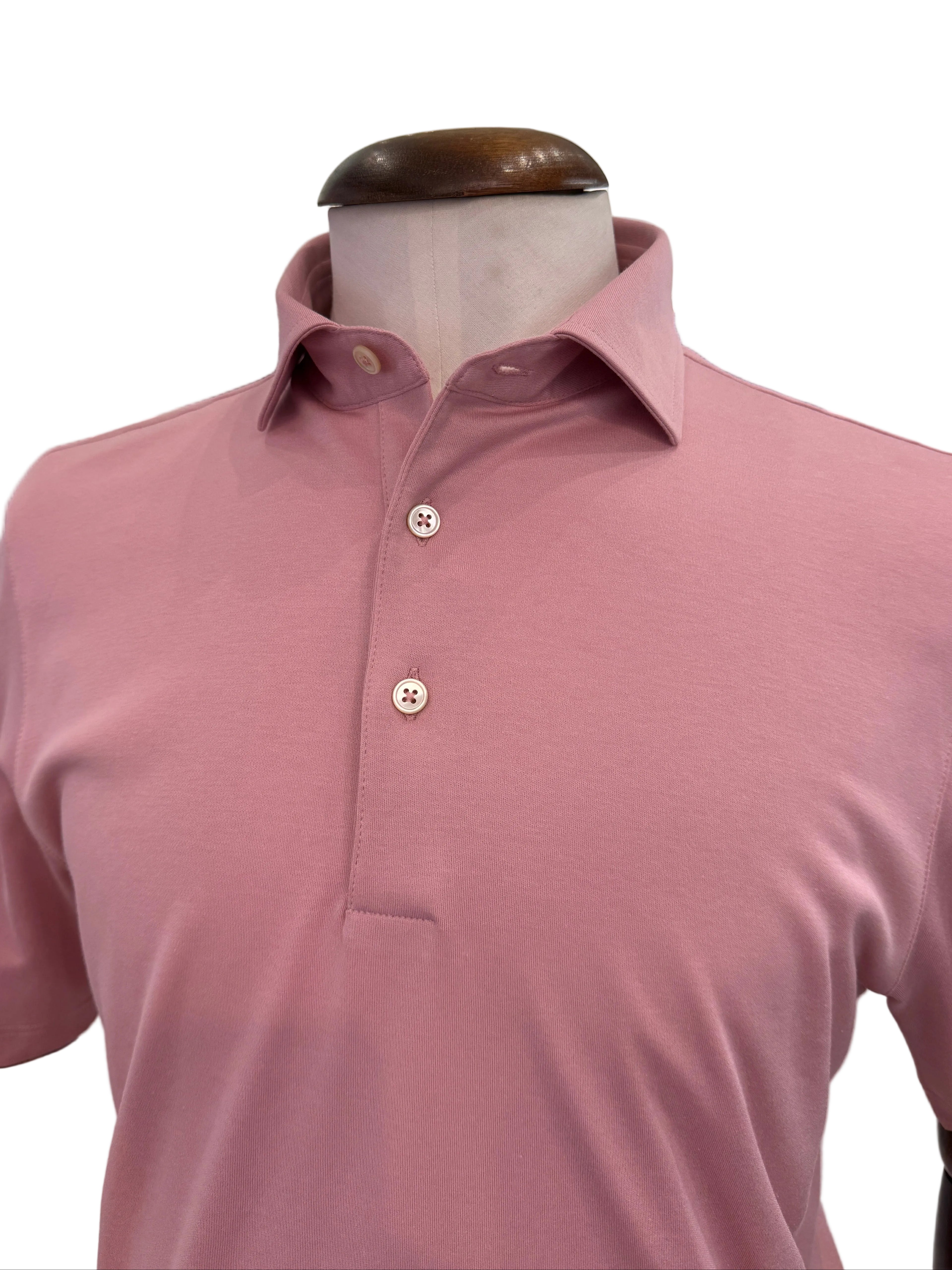 GRAN SASSO Pink Cotton Jersey Polo2