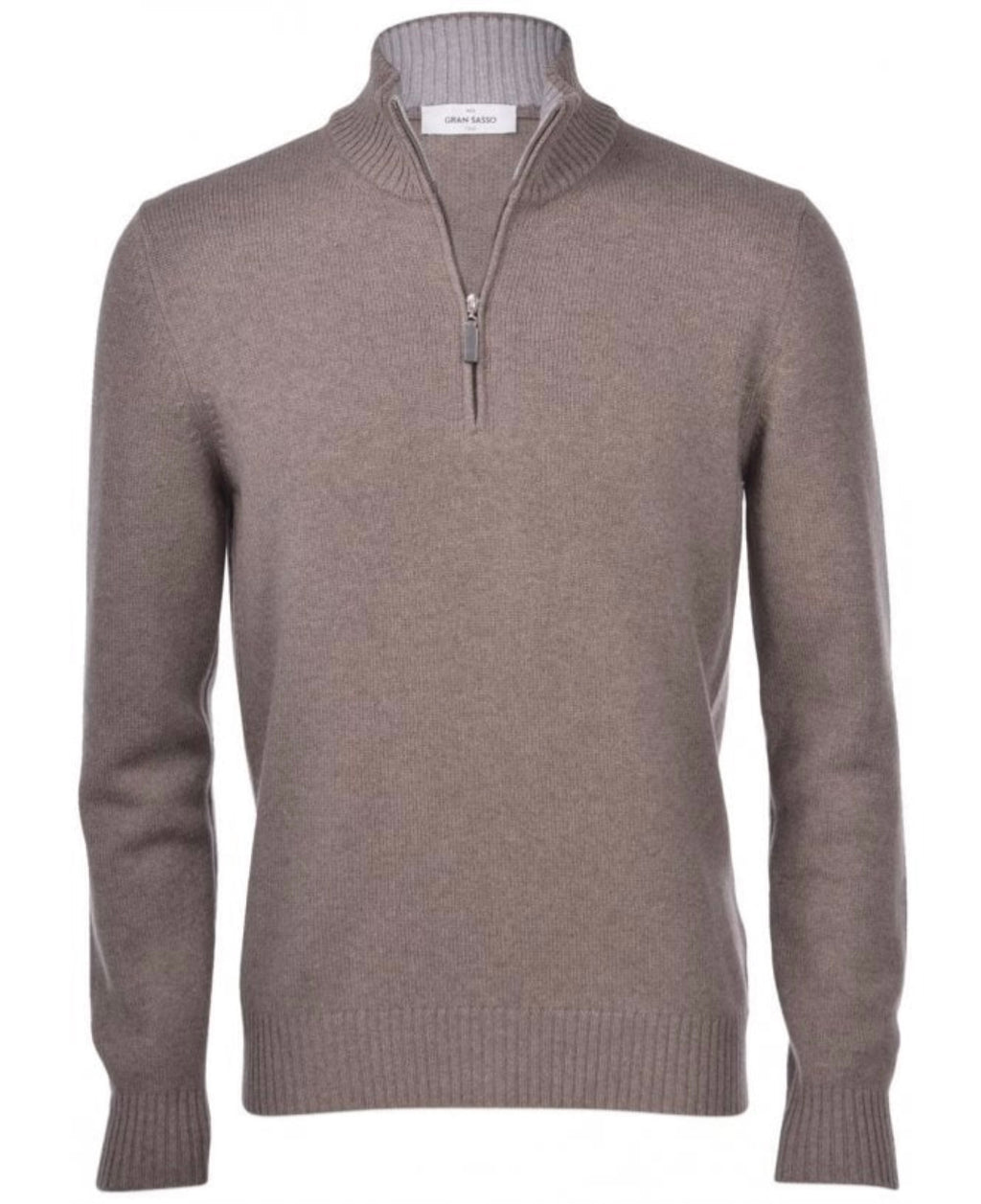 Gran Sasso 1/4 Zip Merino Knit Brown