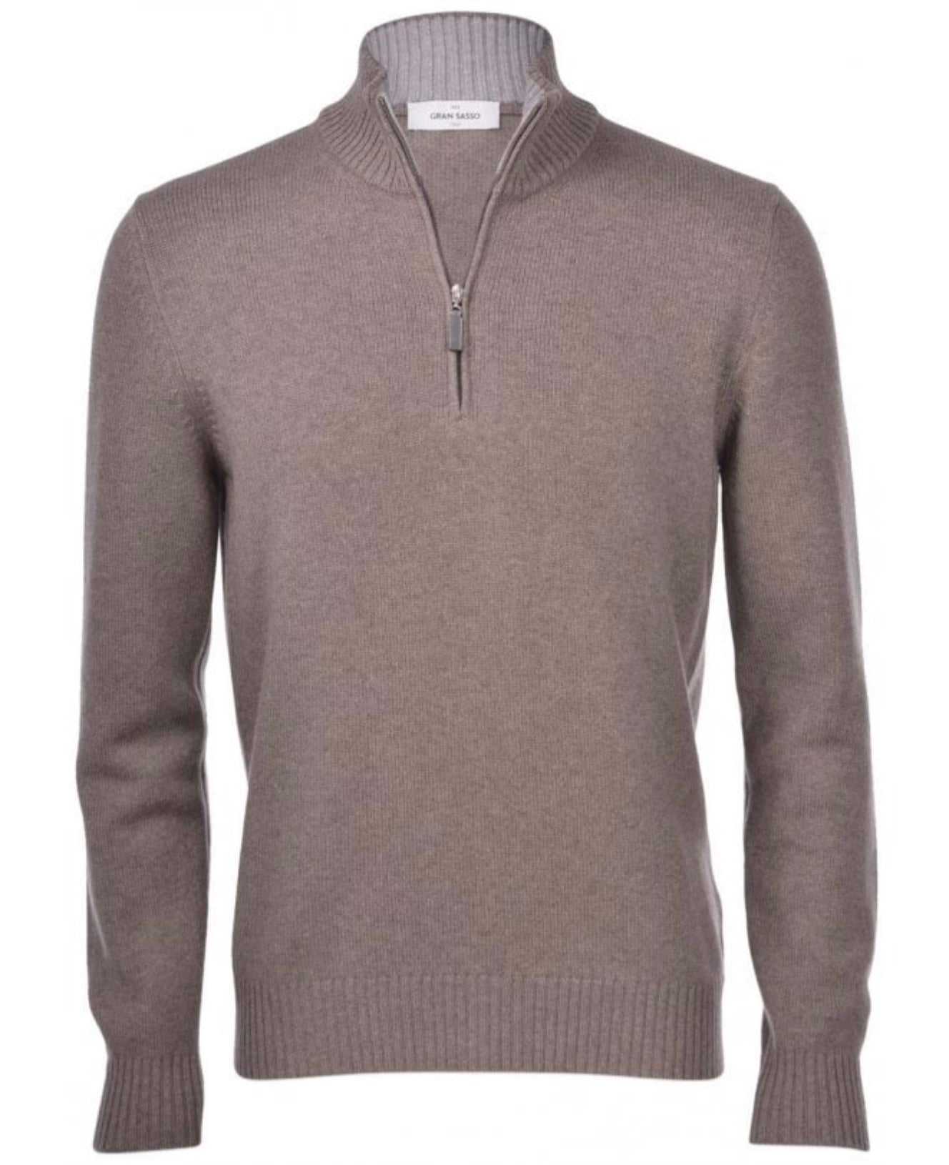 Gran Sasso 1/4 Zip Merino Knit Brown