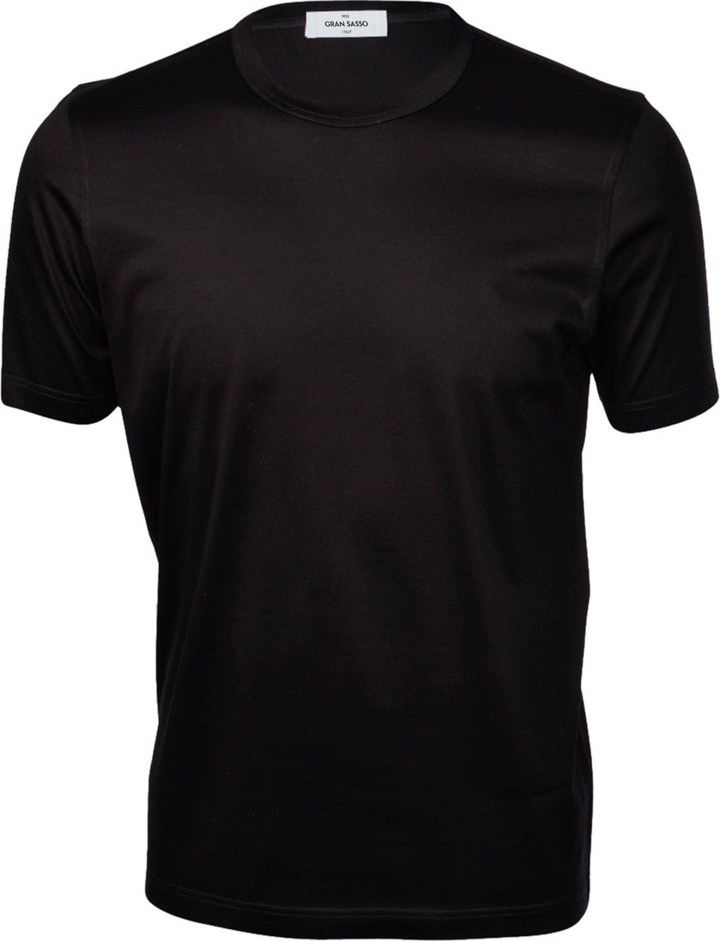 Gran Sasso Mercerised Cotton T Shirt, Black