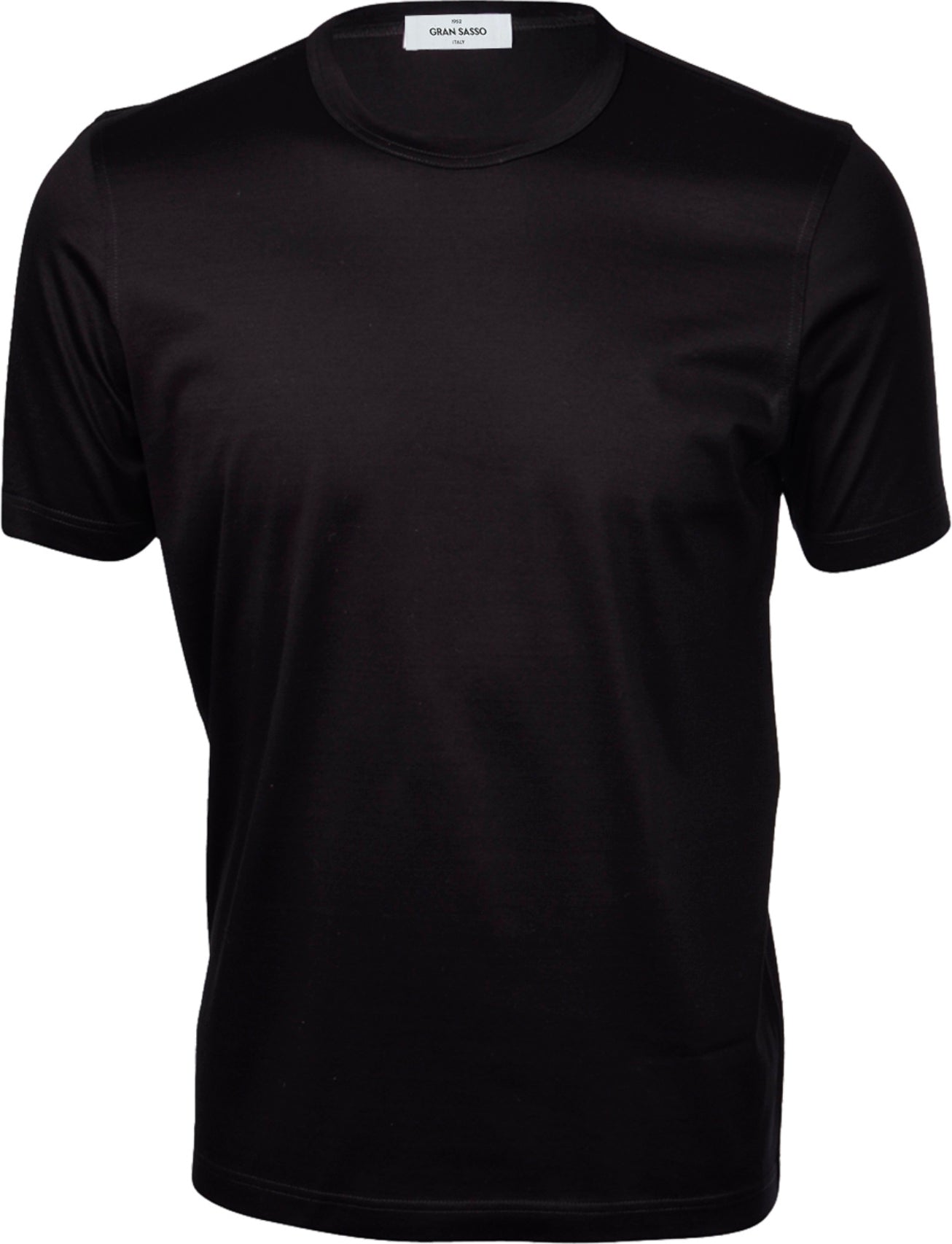 Gran Sasso Mercerised Cotton T Shirt, Black