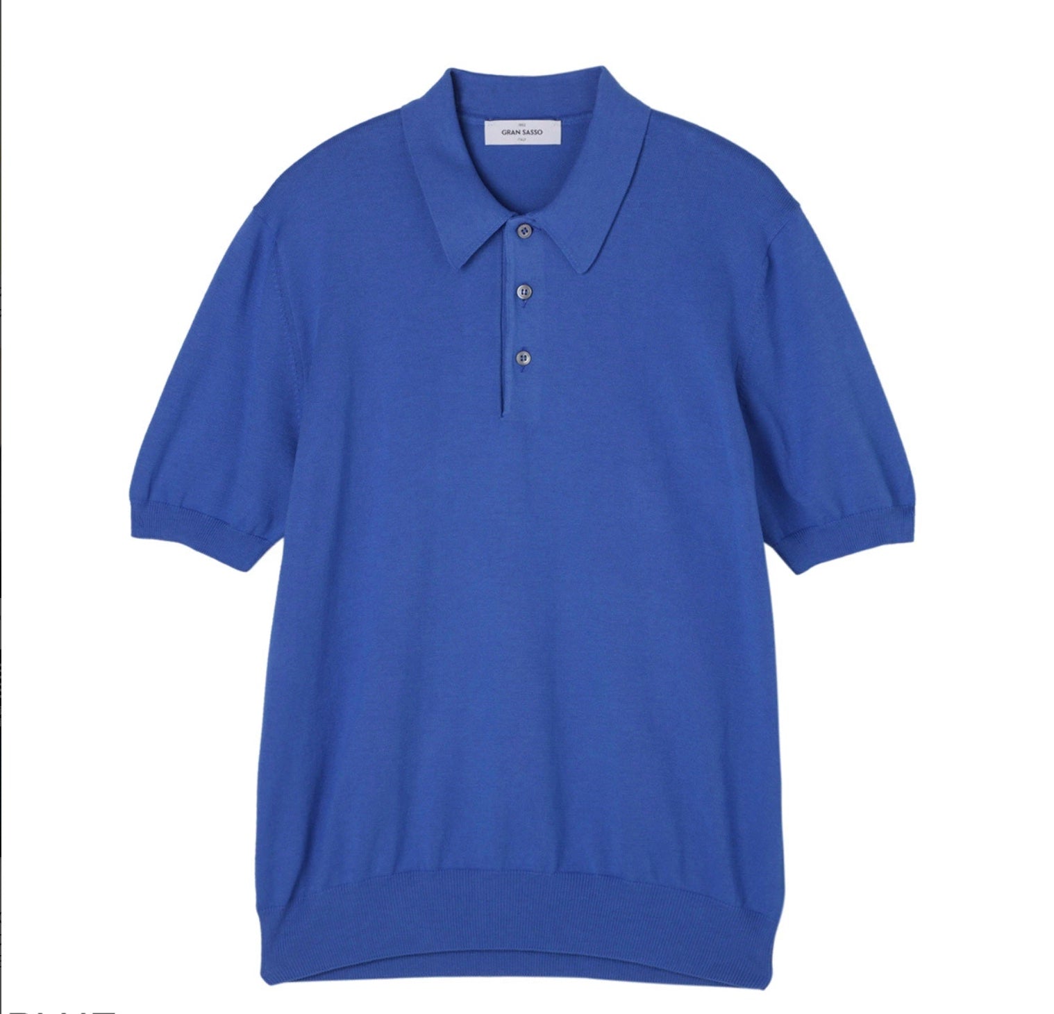 Gran Sasso Cotton Polo Knit,  Blue