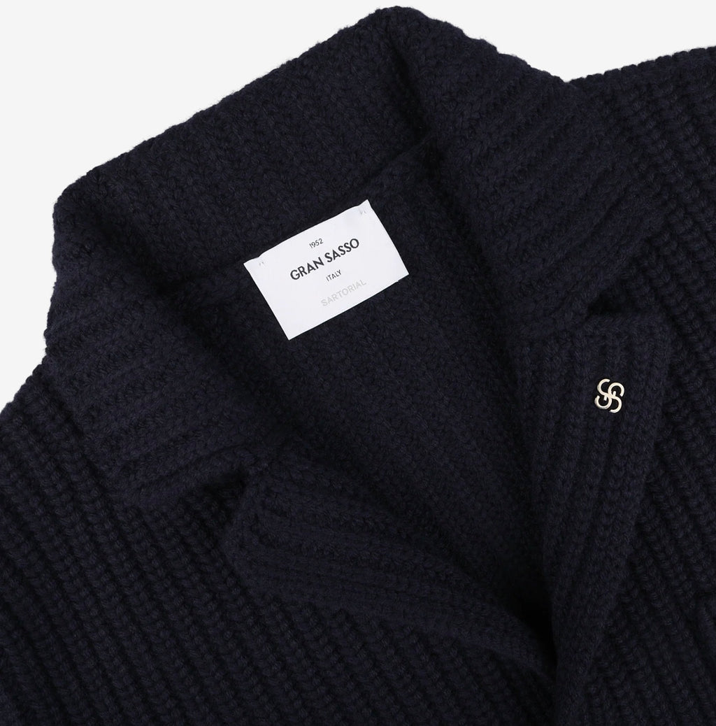 Gran Sasso Waffle Stitch Super Geelong Knitted Jacket