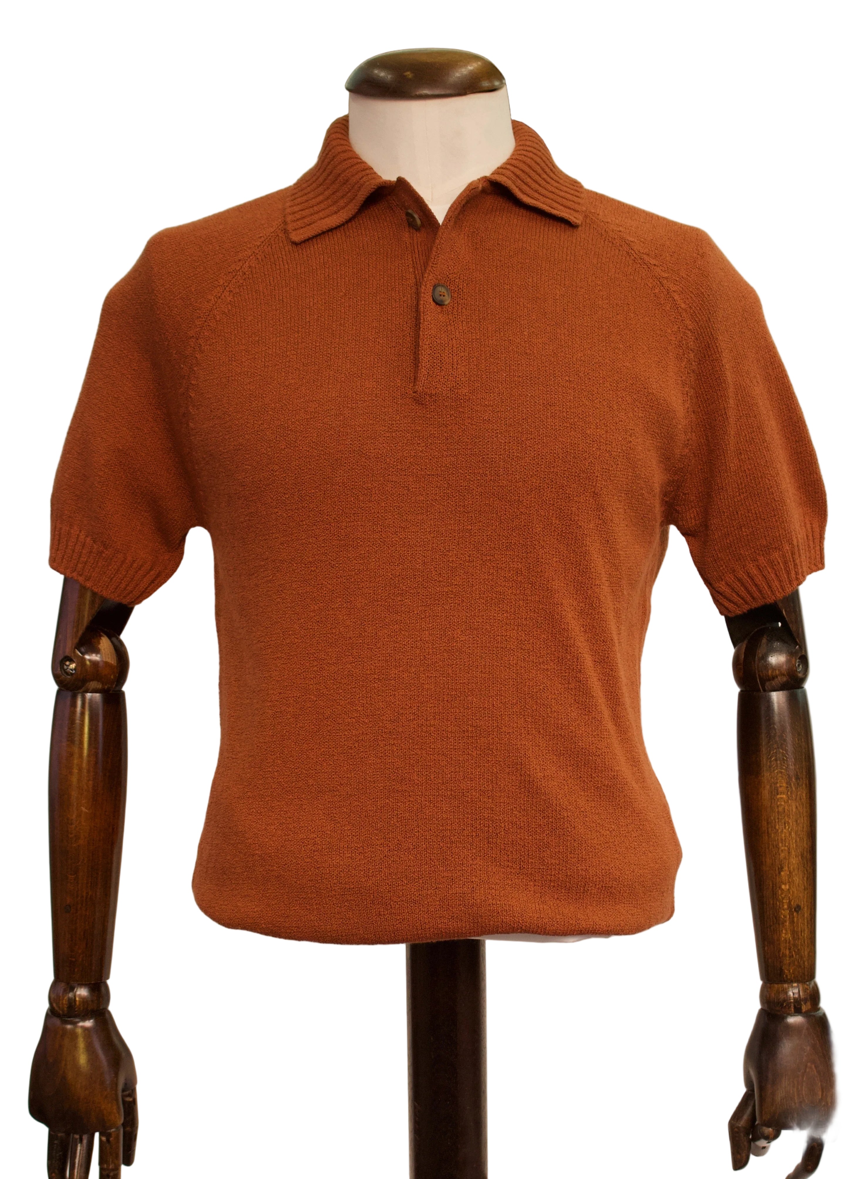 Gran Sasso Boucle Polo Shirt, Rust