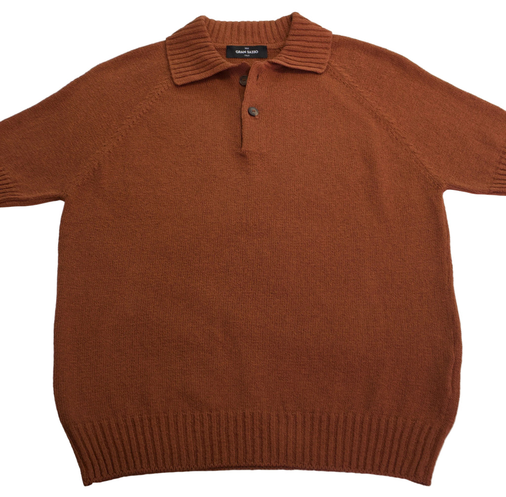 Gran Sasso Boucle Polo Shirt, Rust6