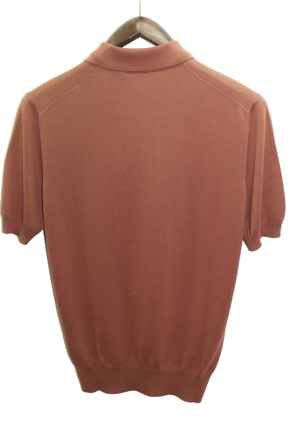 Gran Sasso Short sleeve Knitted Polo Shirt (Colour Brick)