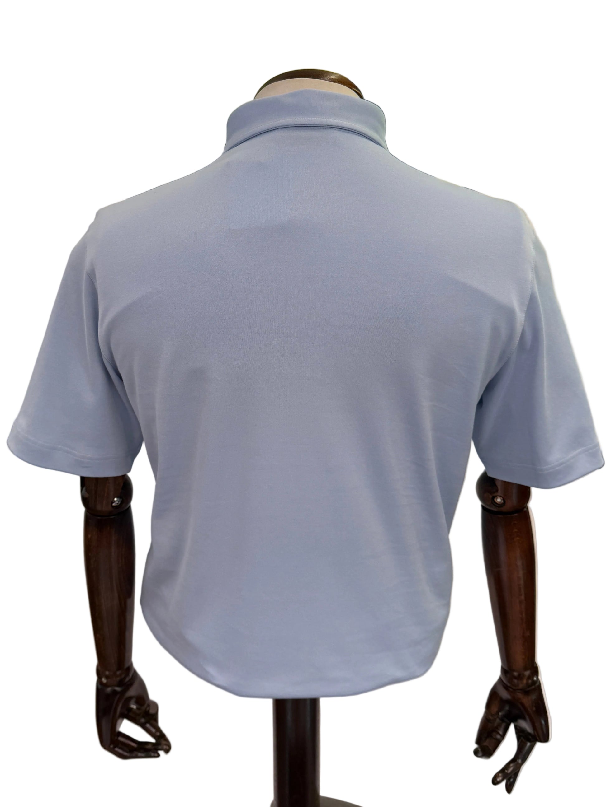 Gran Sasso Cotton Jersey Polo, Pale blue 3