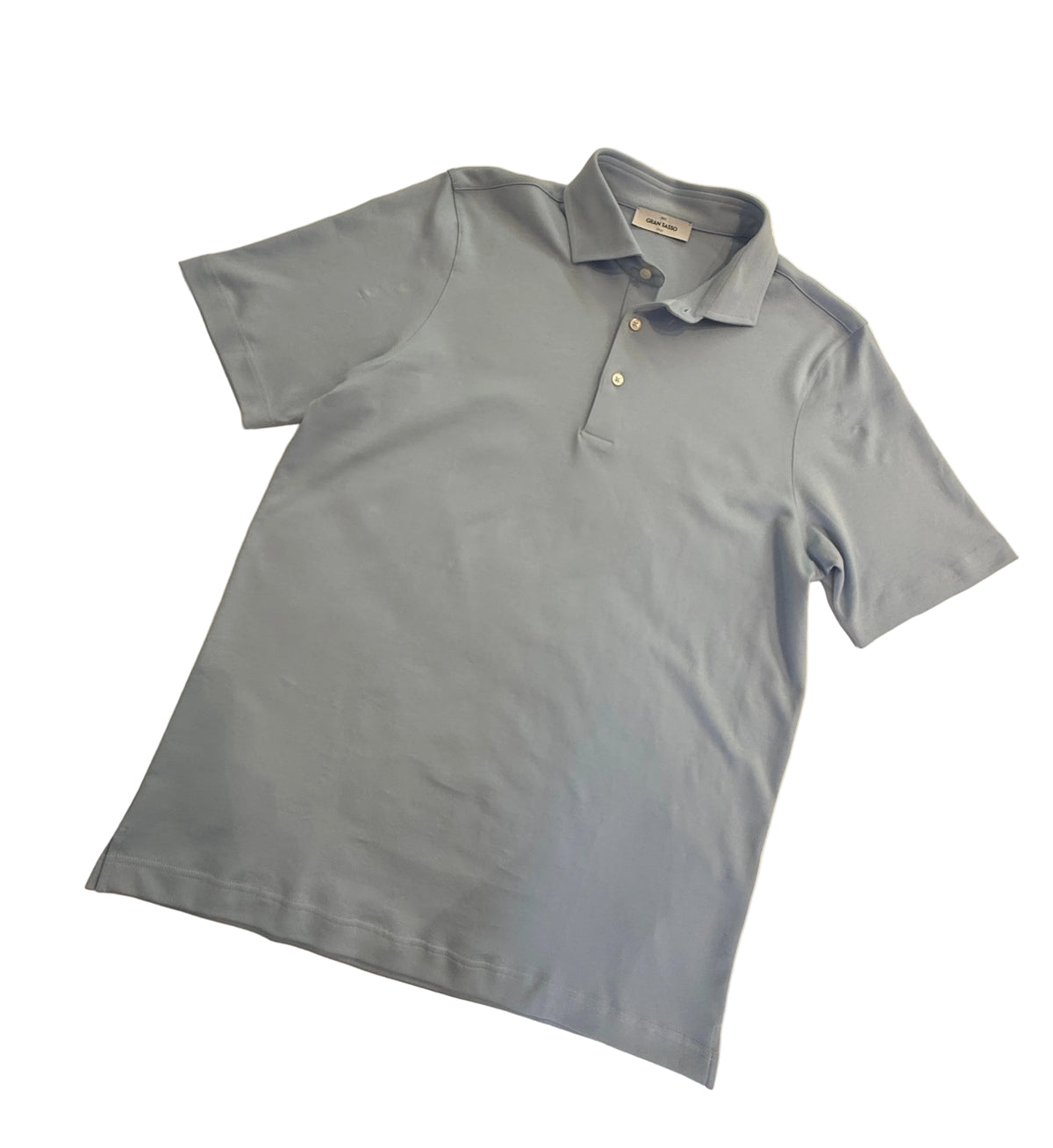 Gran Sasso Cotton Jersey Polo, Pale blue 4