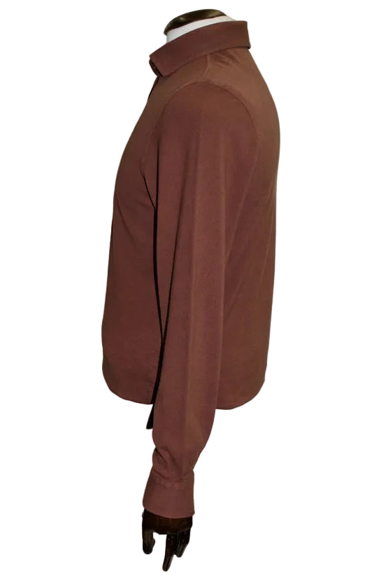 Gran Sasso Cotton Polo Shirt, Brown3