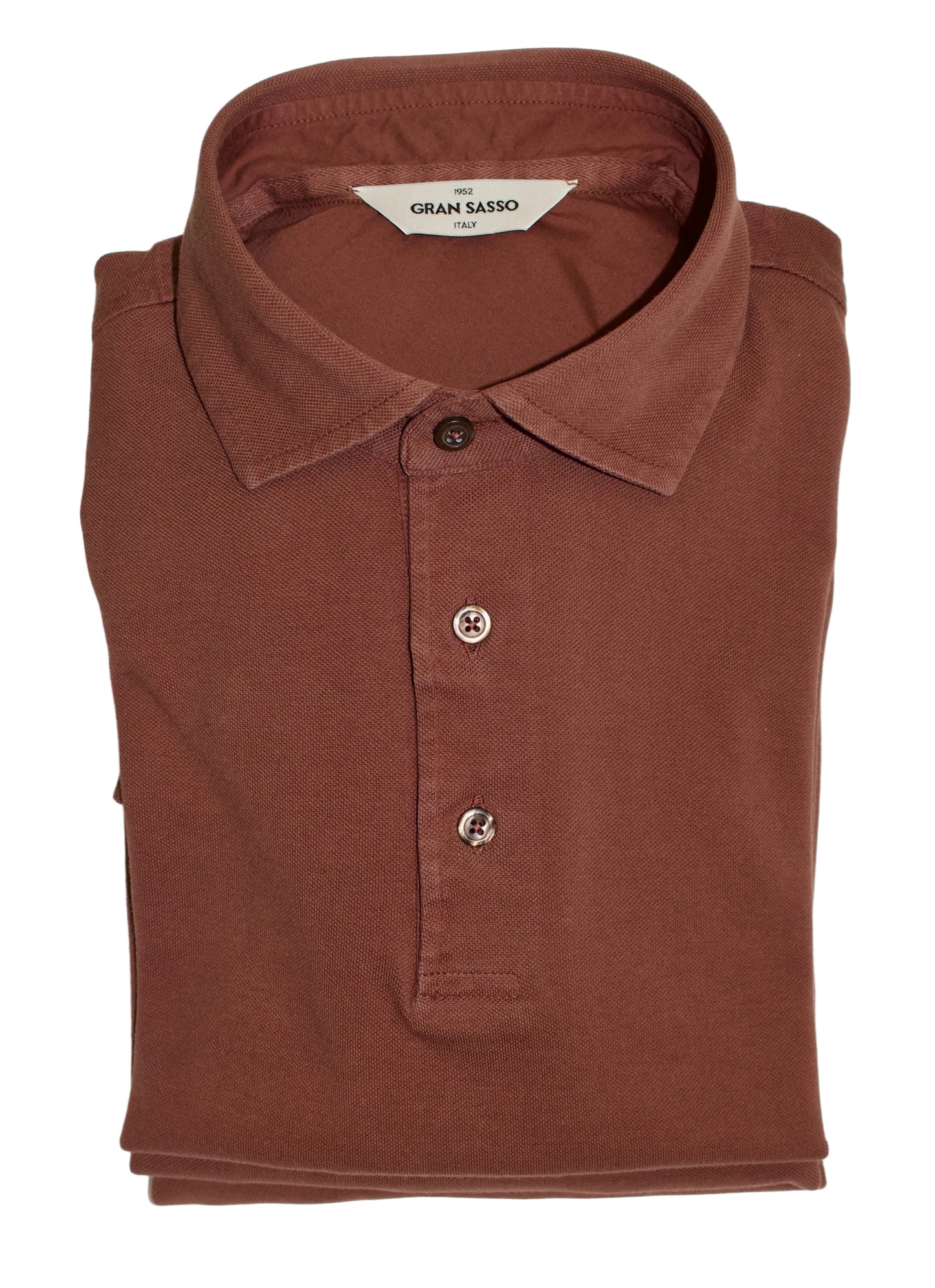 Gran Sasso Cotton Polo Shirt, Brown4