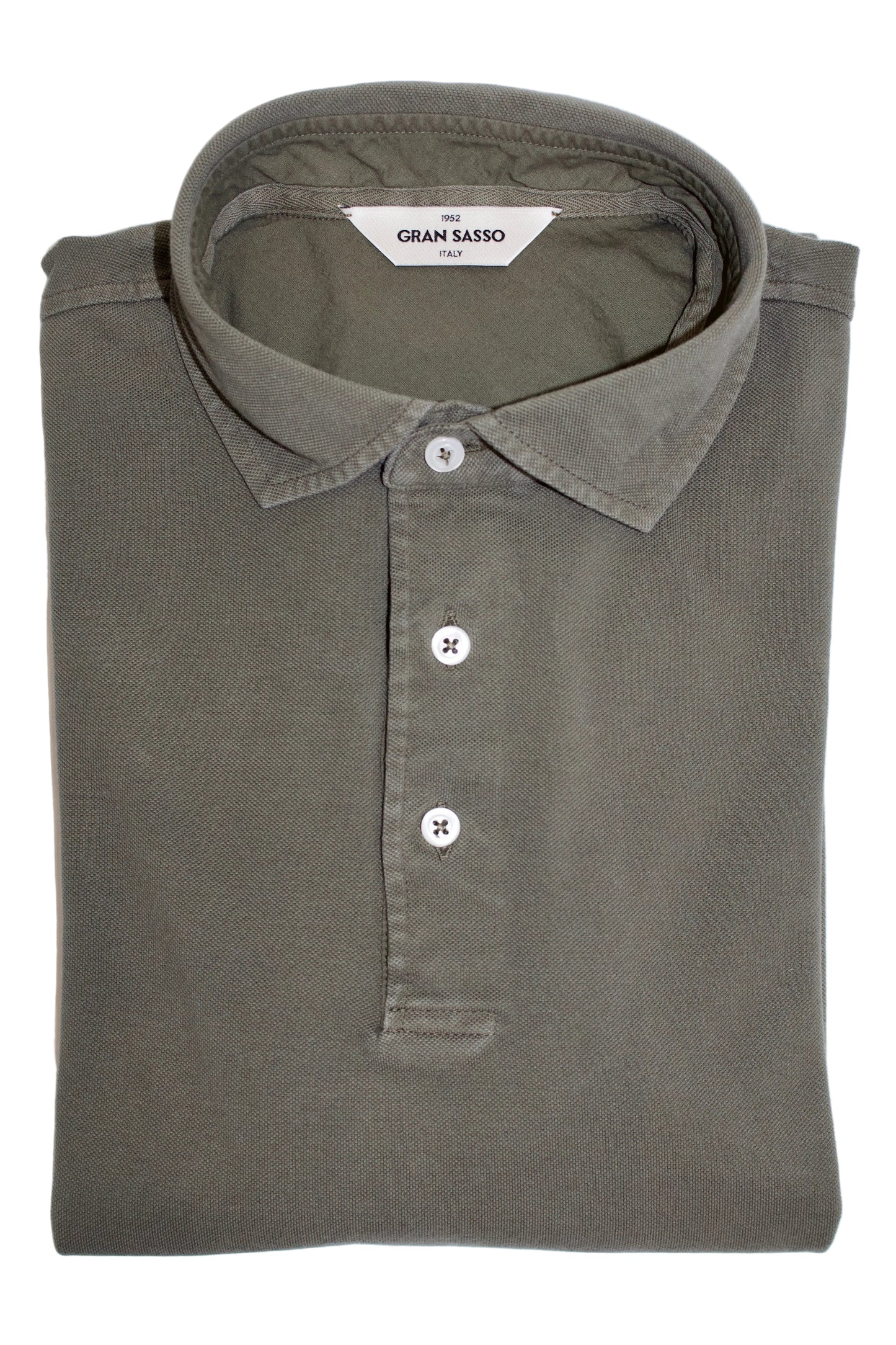 Gran Sasso Cotton Polo Shirt, Military4