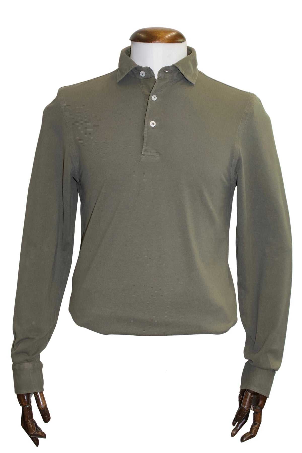 Gran Sasso Cotton Polo Shirt, Olive green
