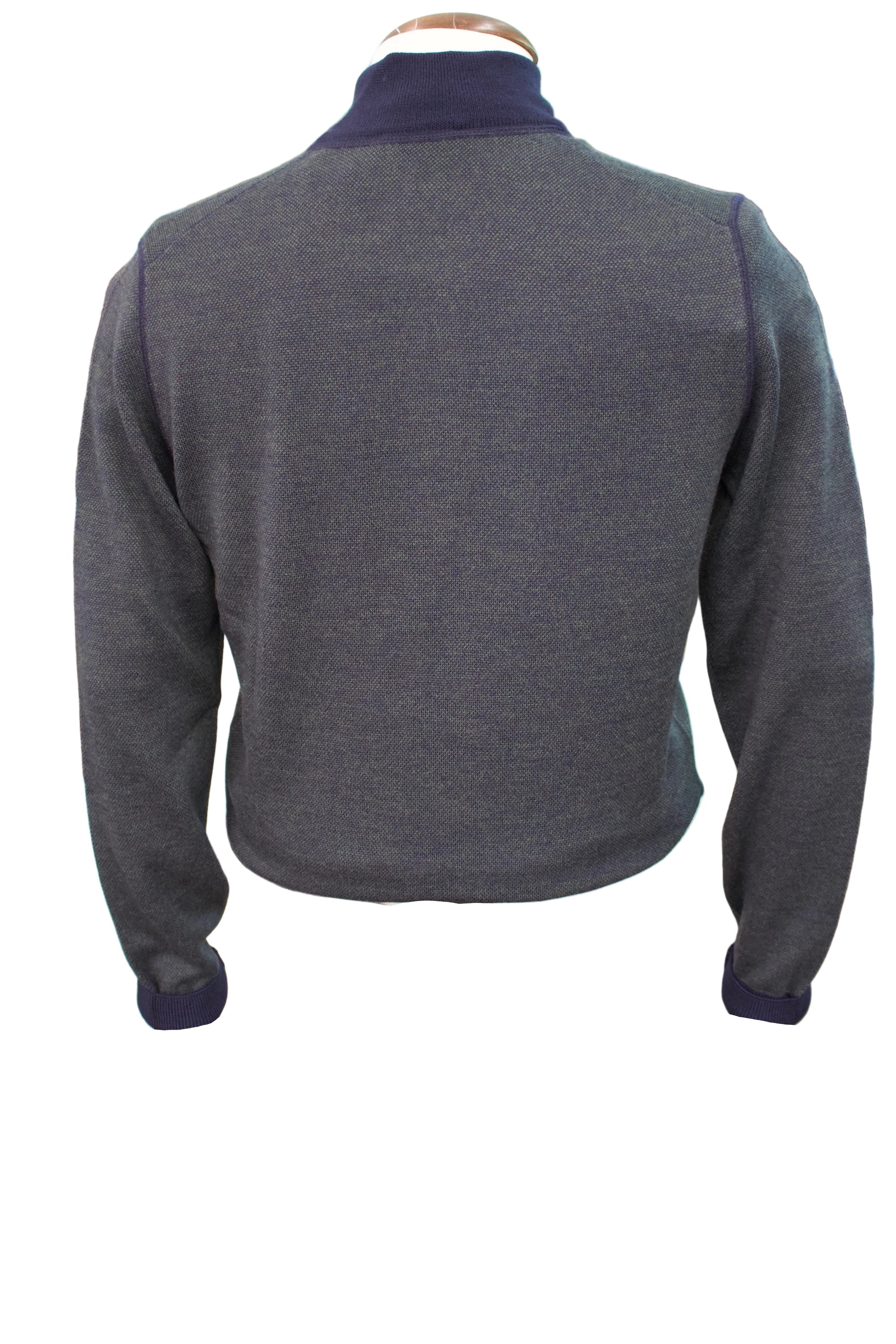 Gran Sasso Green & Navy Full Zip Cardigan