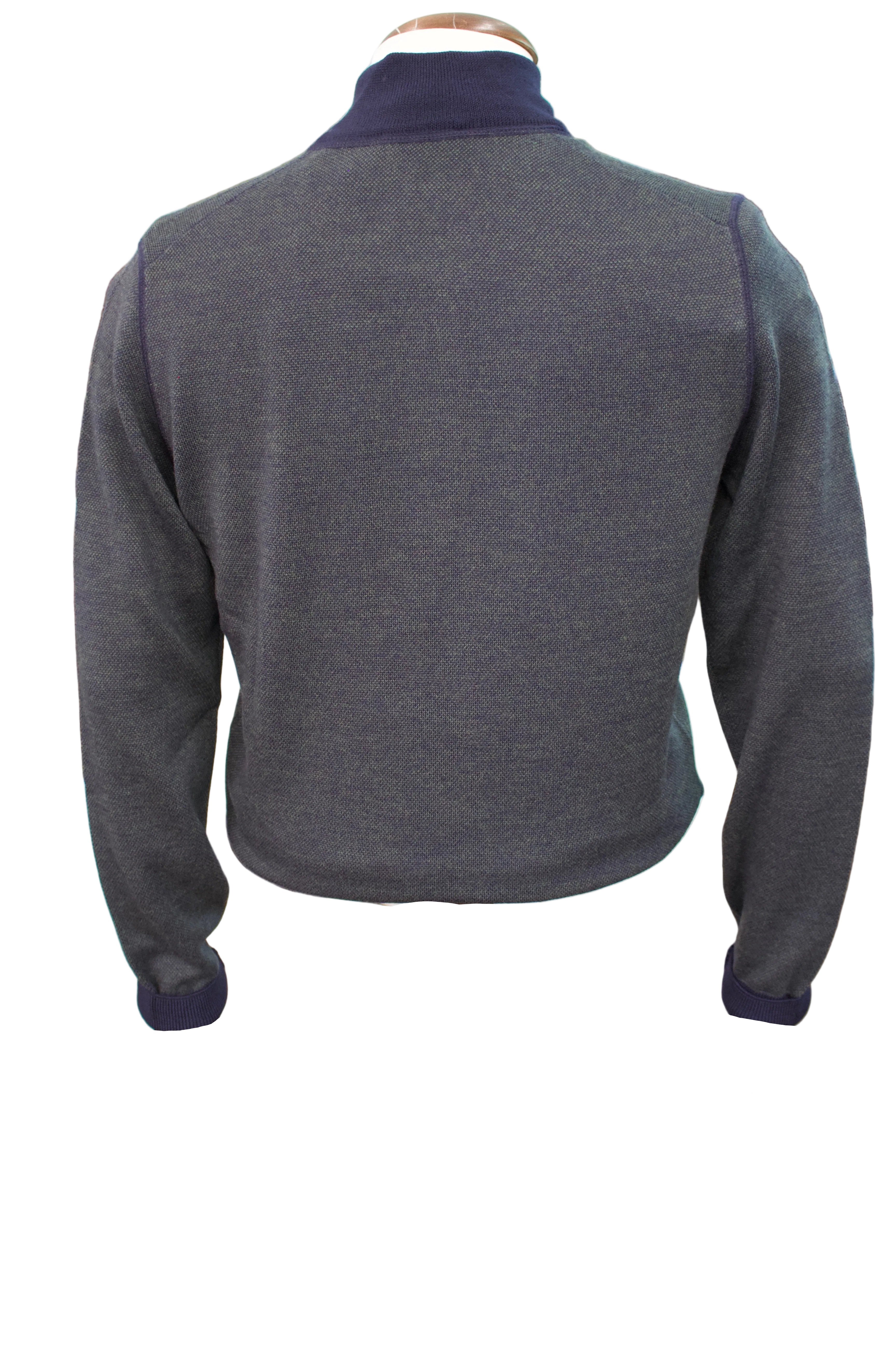 Gran Sasso Green & Navy Full Zip Cardigan