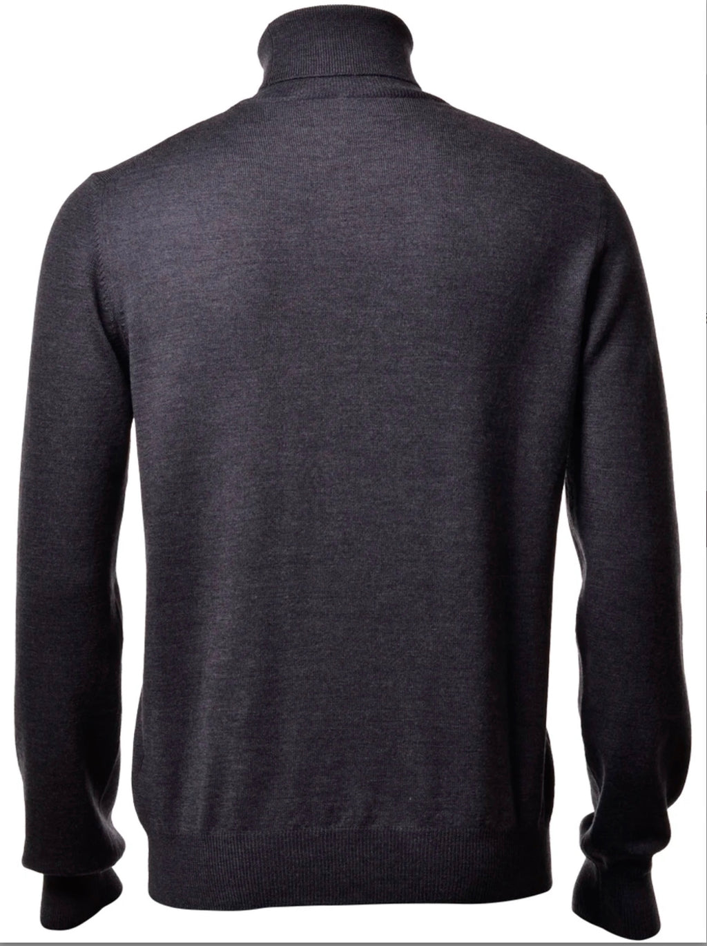 Gran Sasso Merino Rollneck Charcoal back