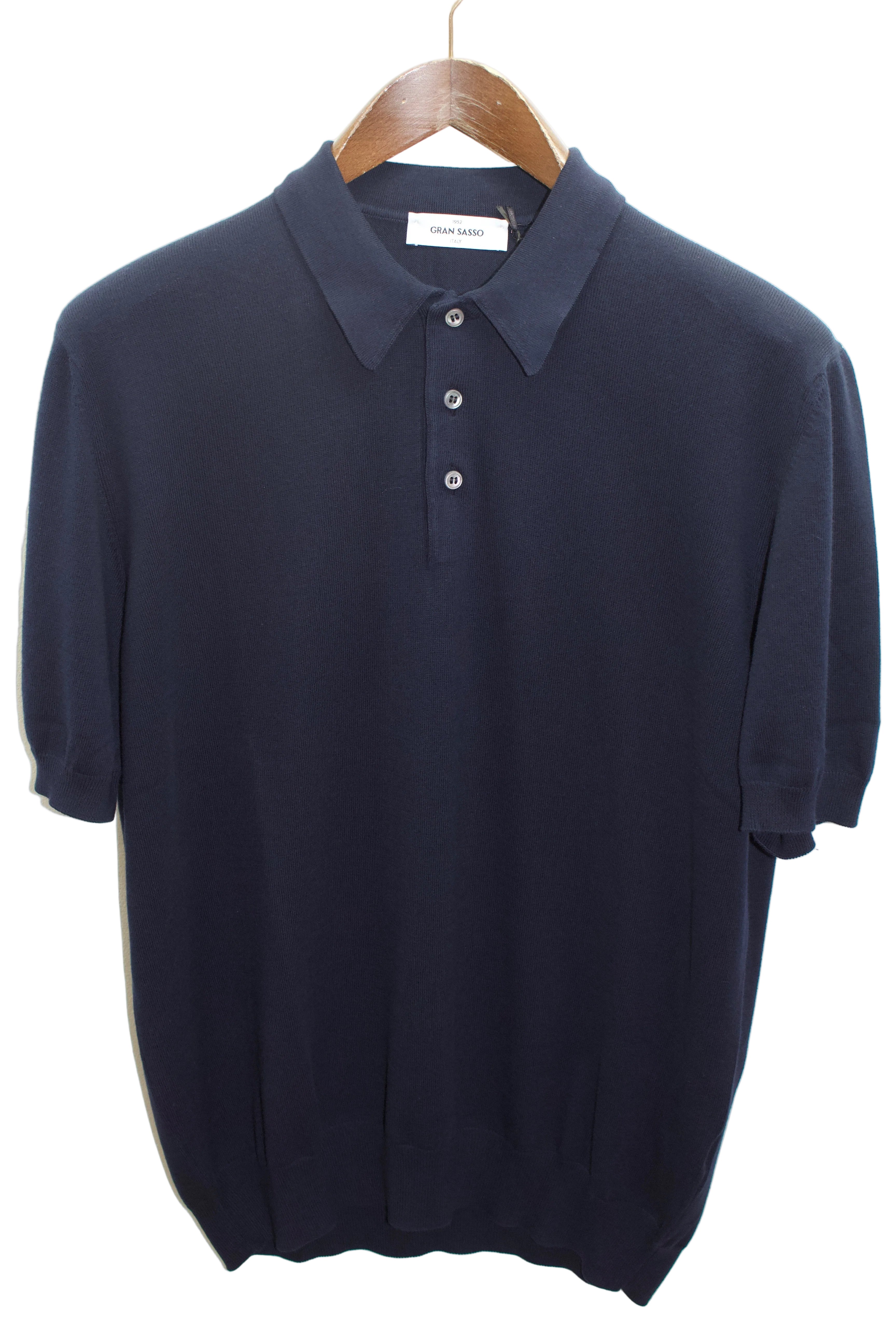 Gran Sasso Navy blue polo shirt